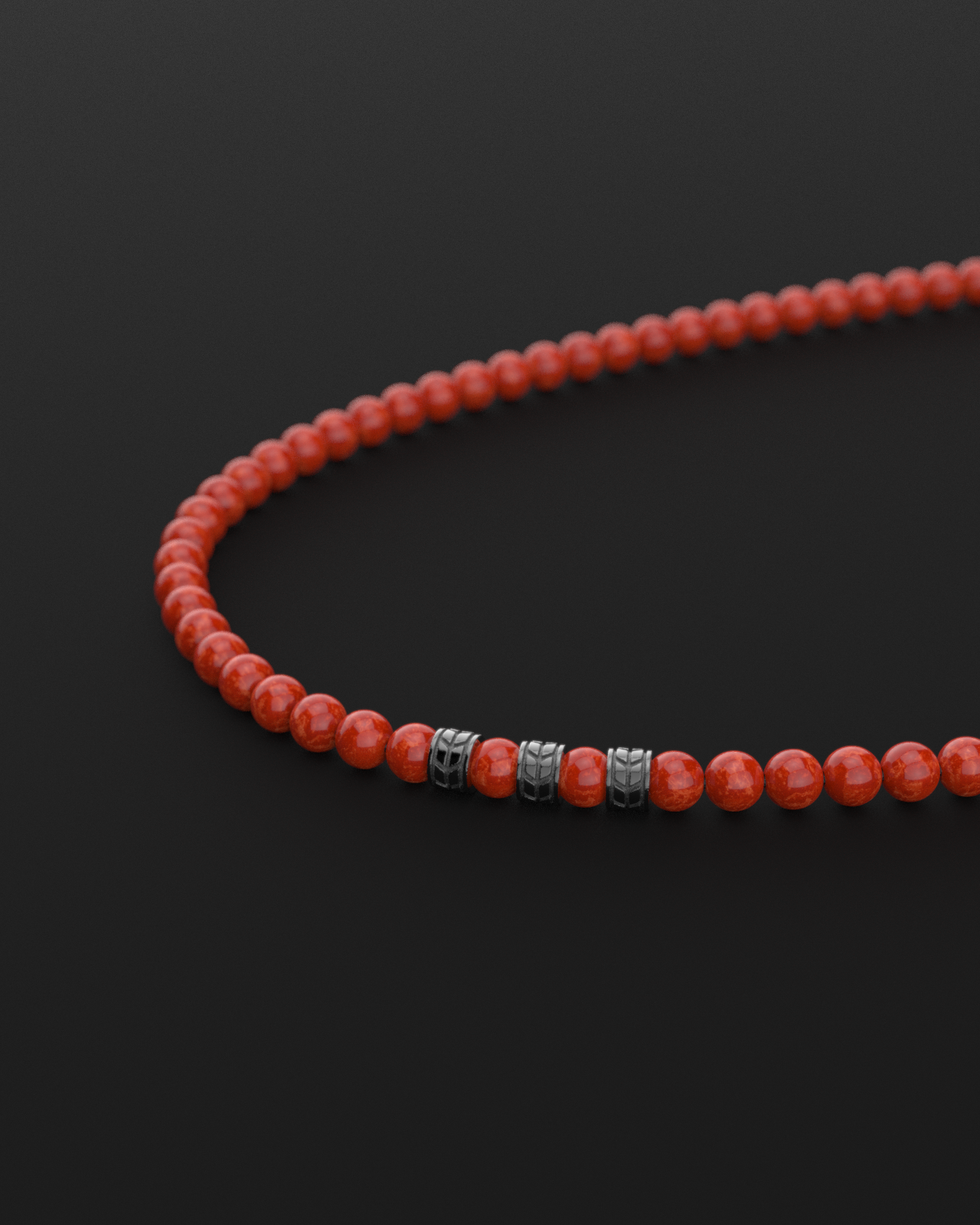 Red Jade Necklace 8mm | Royale