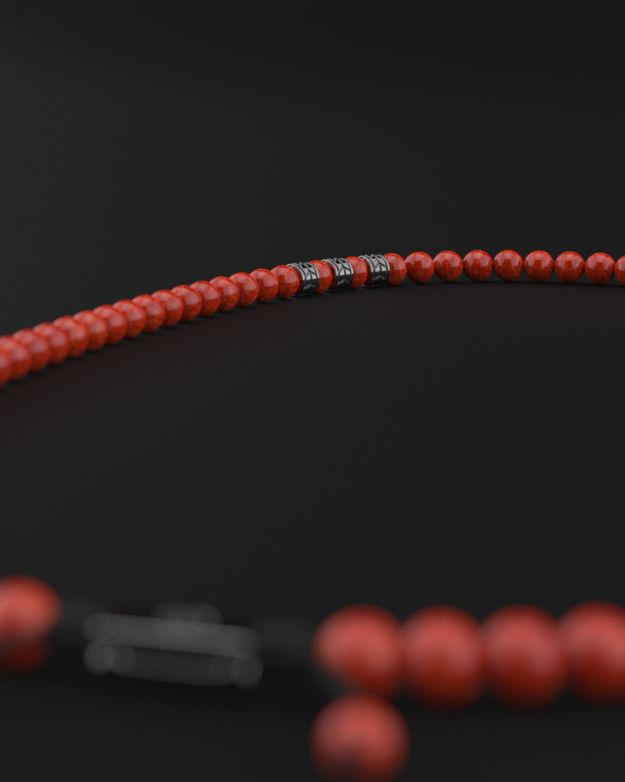 Red Jade Necklace 8mm | Royale