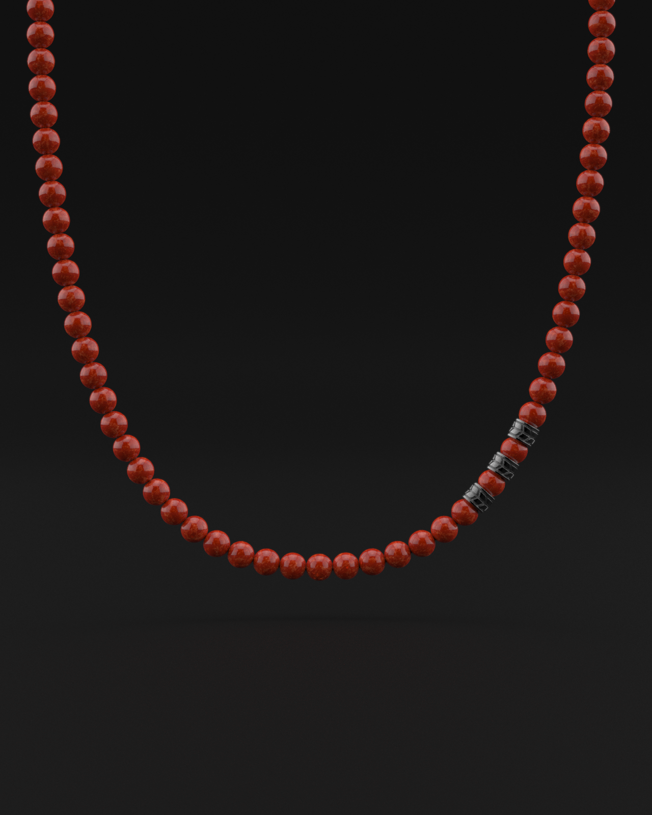 Red Jade Necklace 8mm | Royale