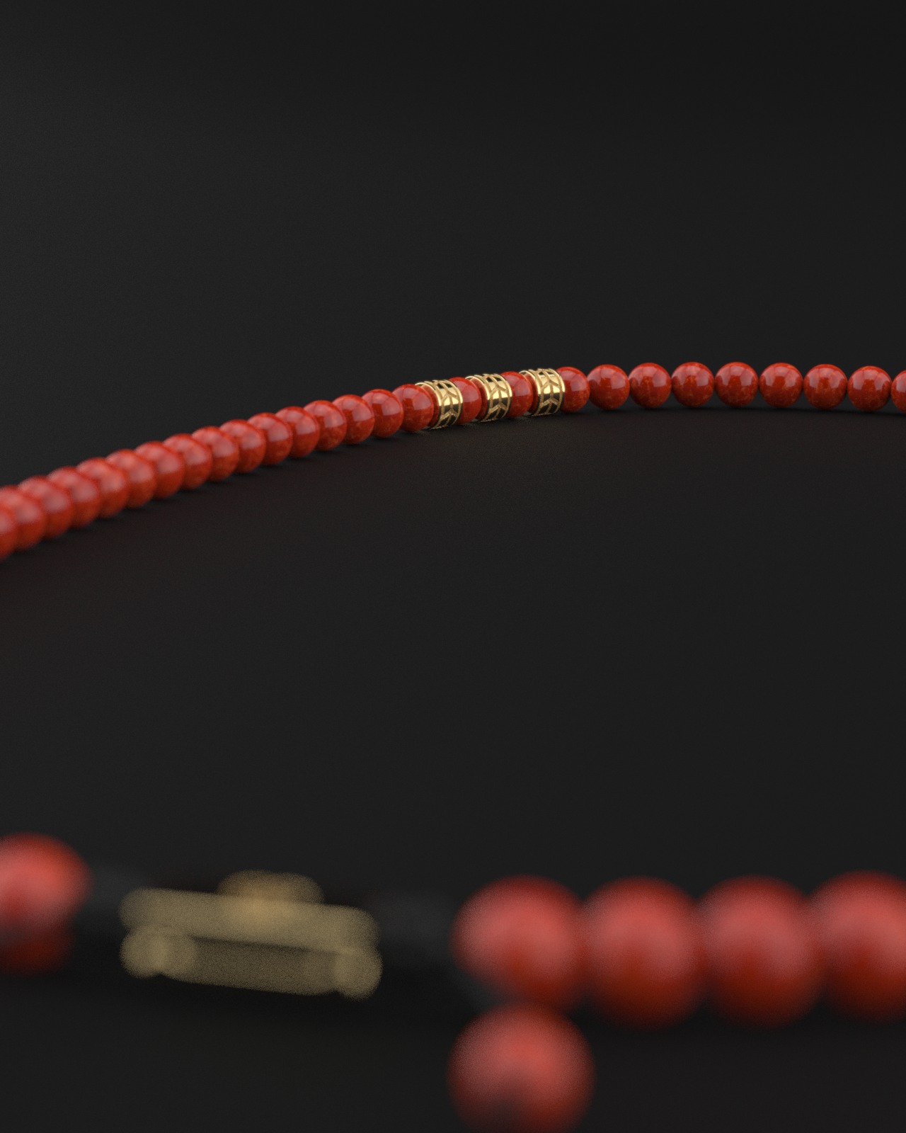 Red Jade Necklace 8mm | Royale