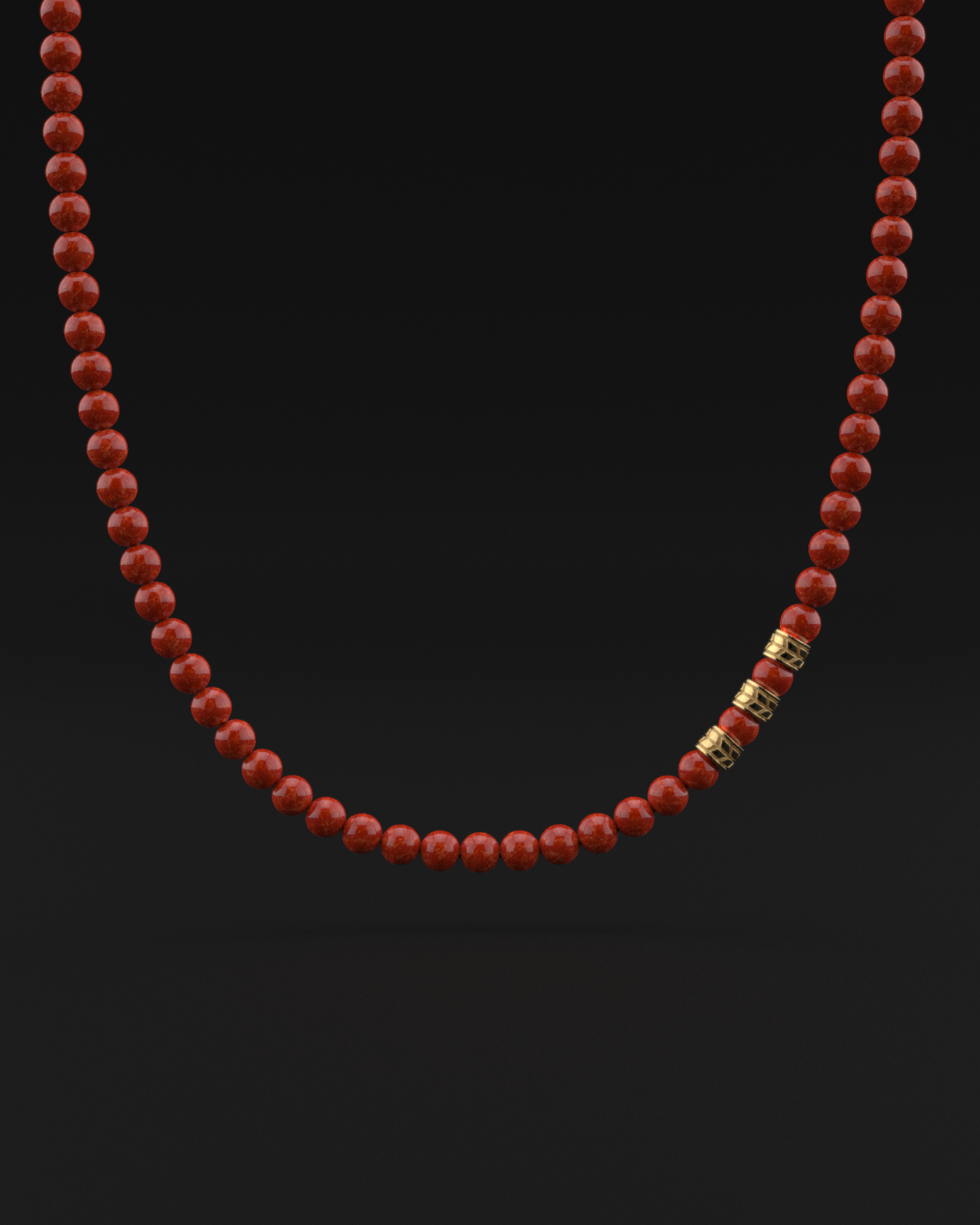 Red Jade Necklace 8mm | Royale