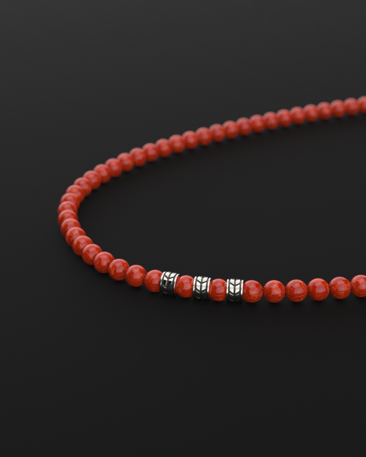 Red Jade Necklace 8mm | Royale