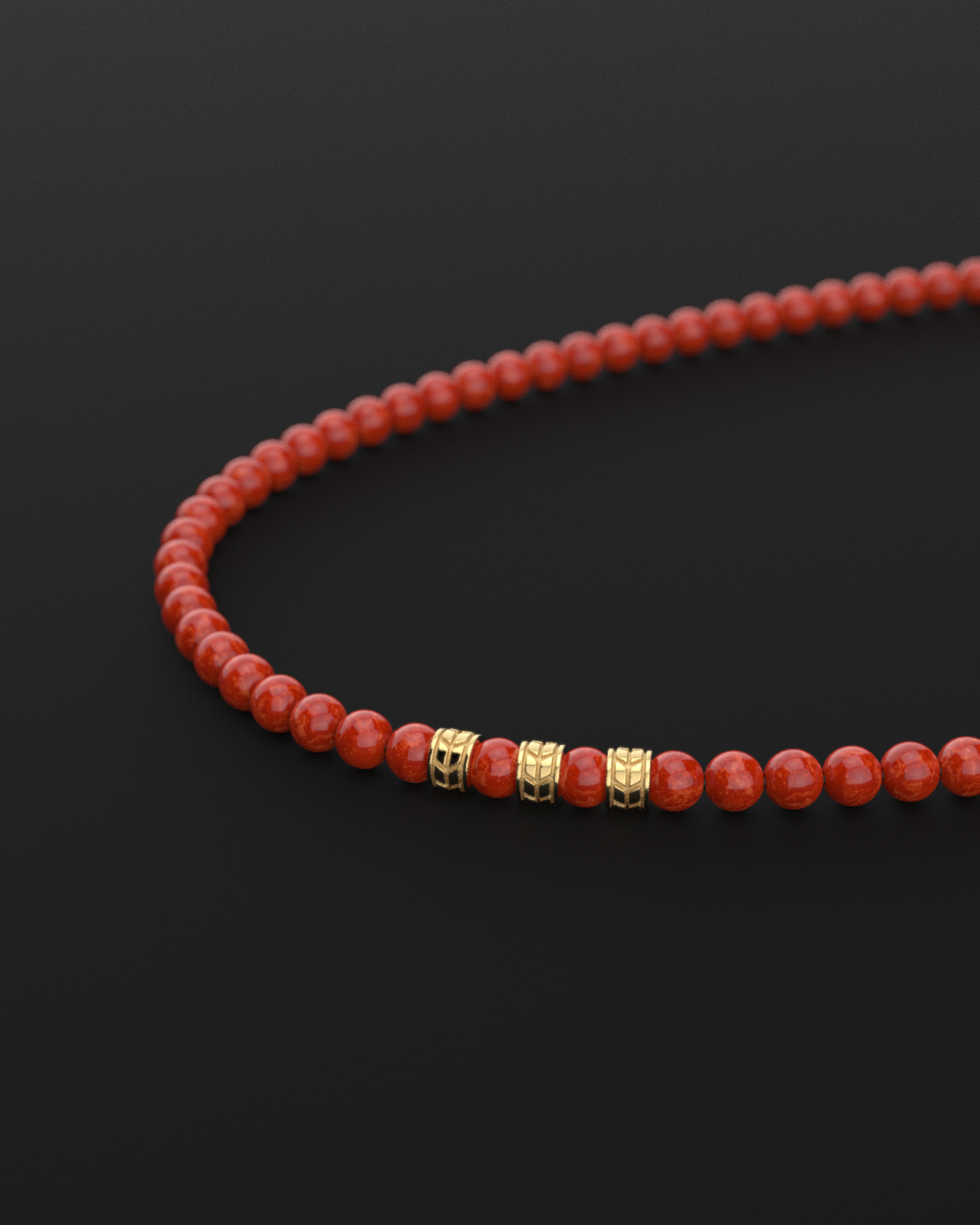 Red Jade Necklace 8mm | Royale