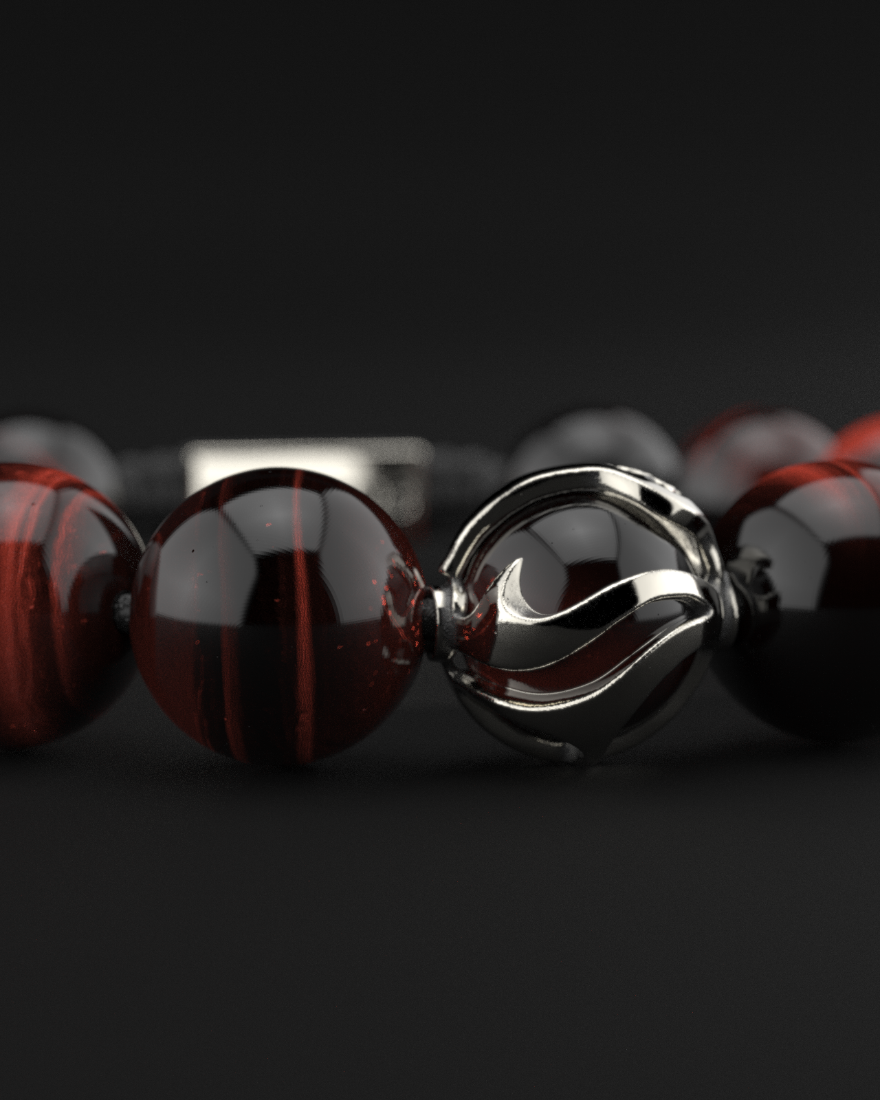 Red Tiger Eye Bracelet 12mm | Waves