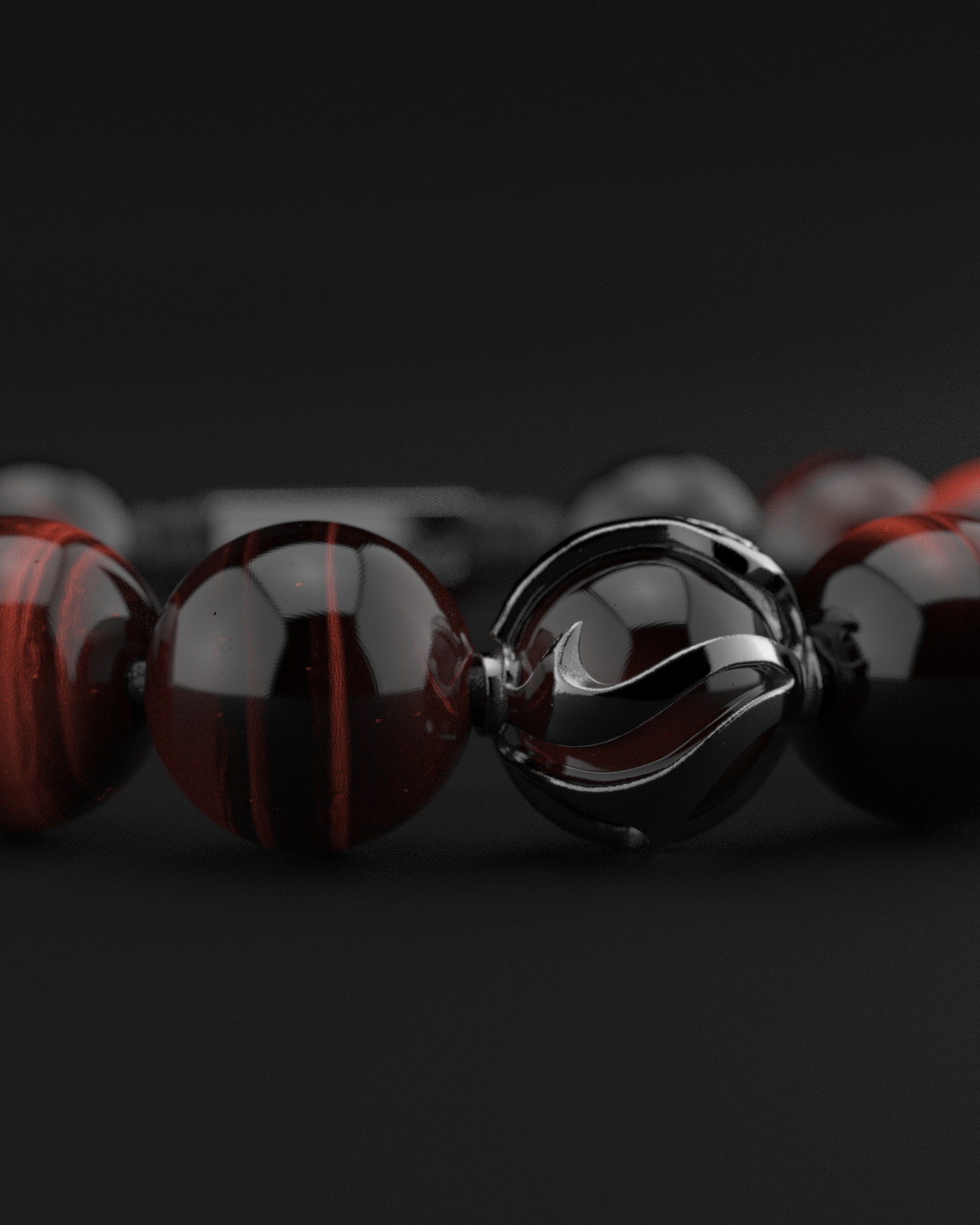 Red Tiger Eye Bracelet 12mm | Waves