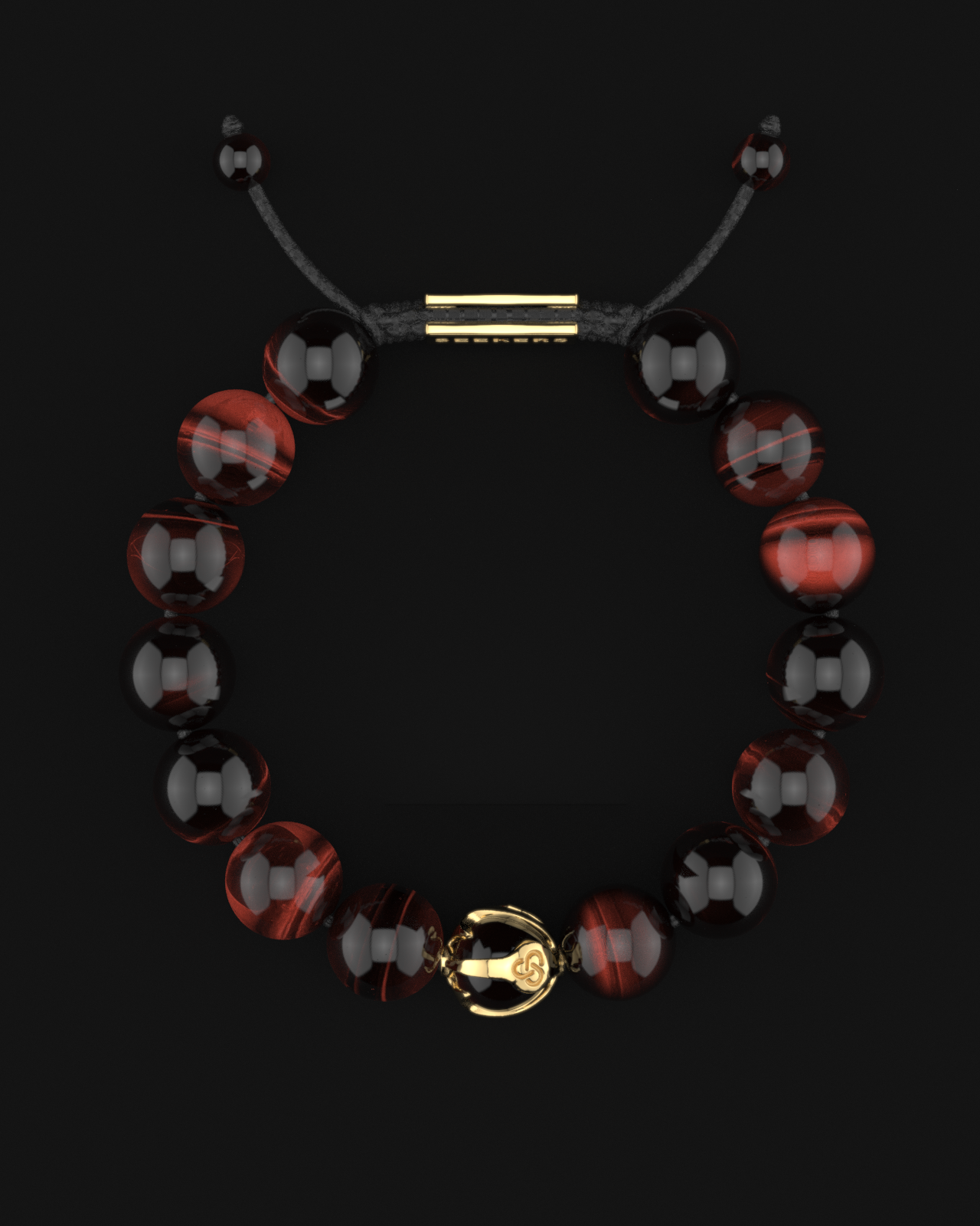 Red Tiger Eye Bracelet 12mm | Waves