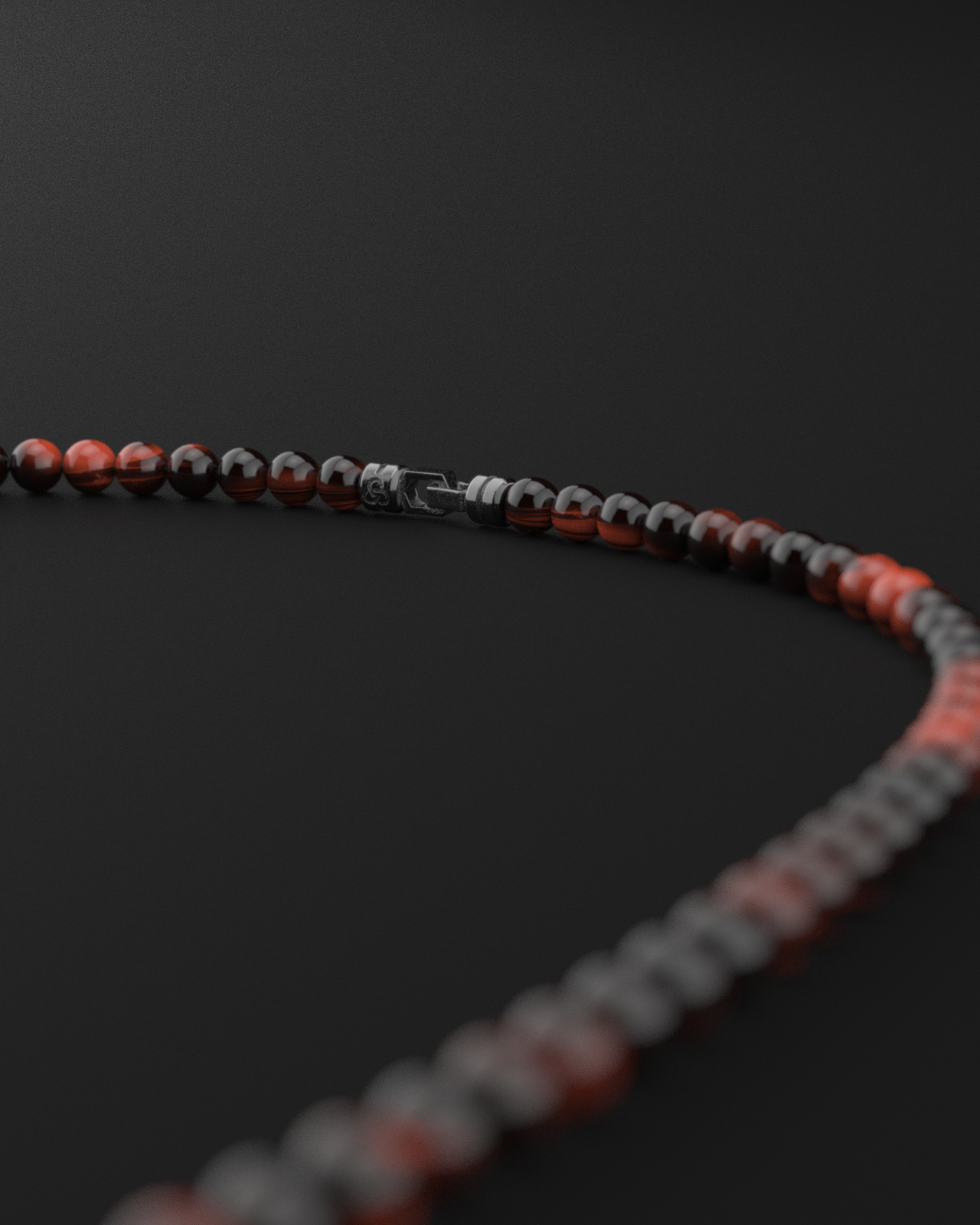 Red Tiger Eye Necklace 6mm | Vertex