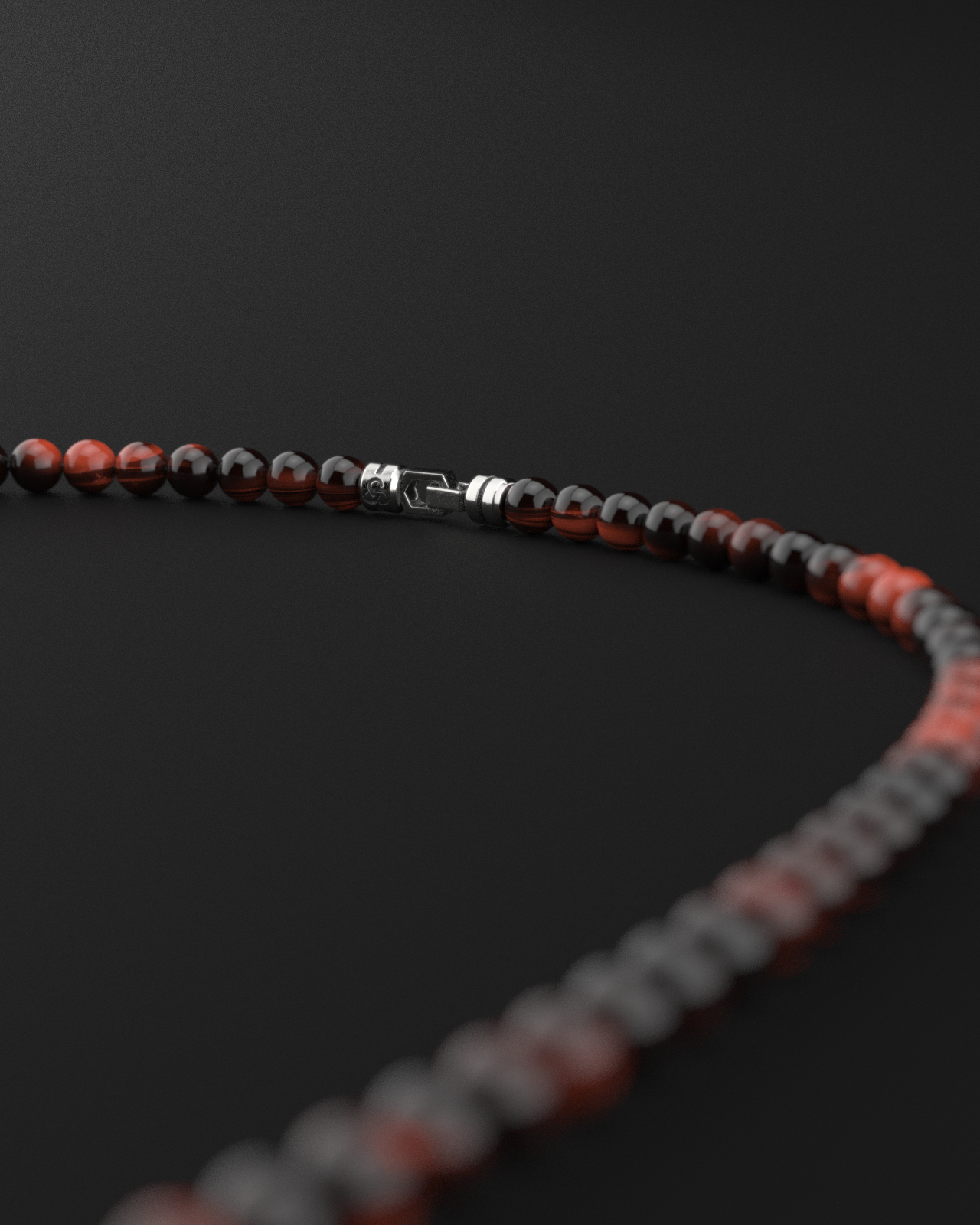 Red Tiger Eye Necklace 6mm | Vertex