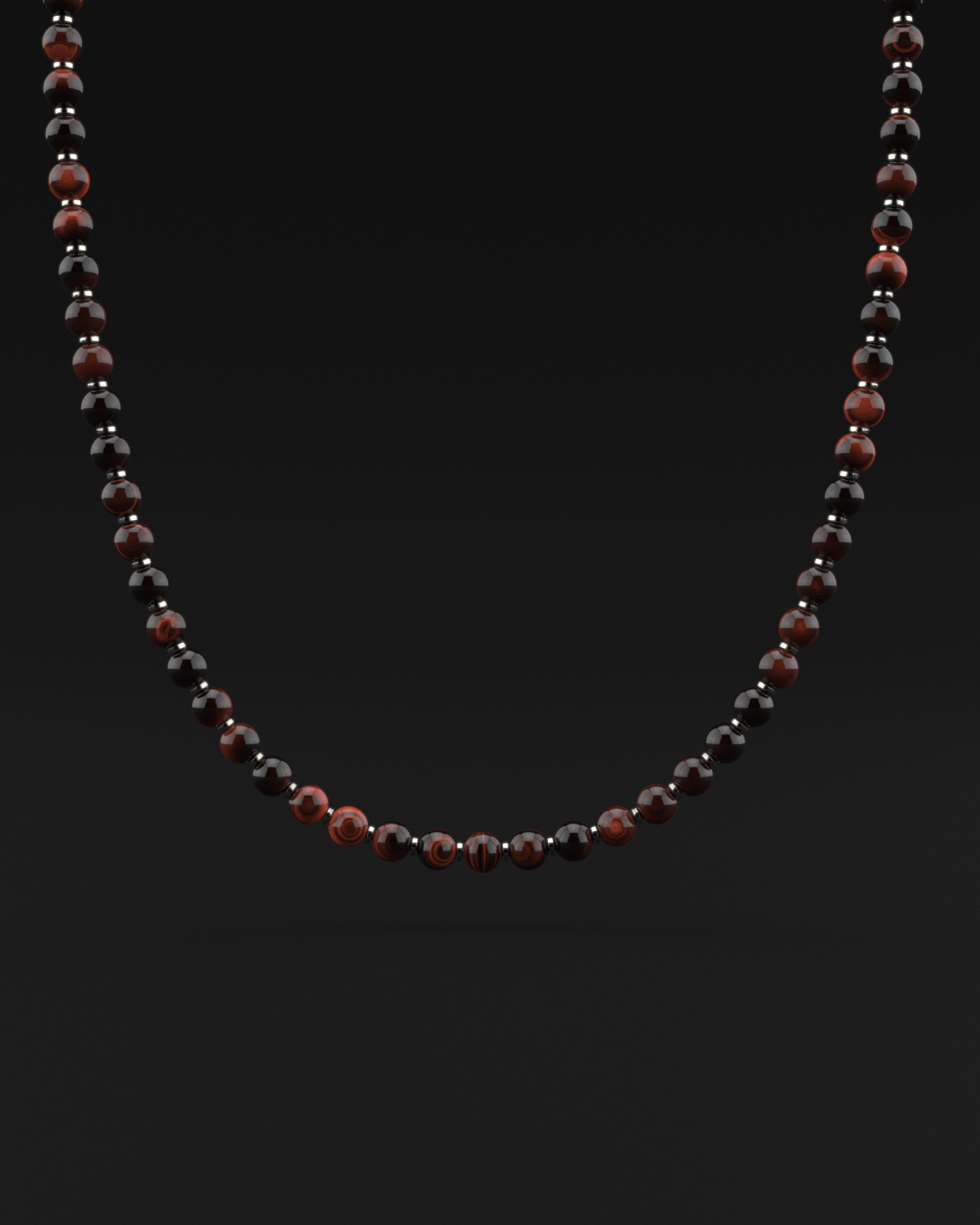 Red Tiger Eye Necklace 8mm | Prayer