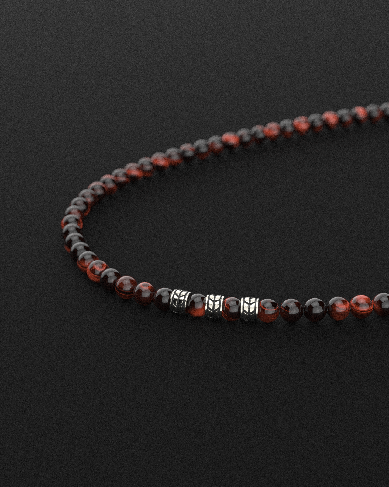 Red Tiger Eye Necklace 8mm | Royale