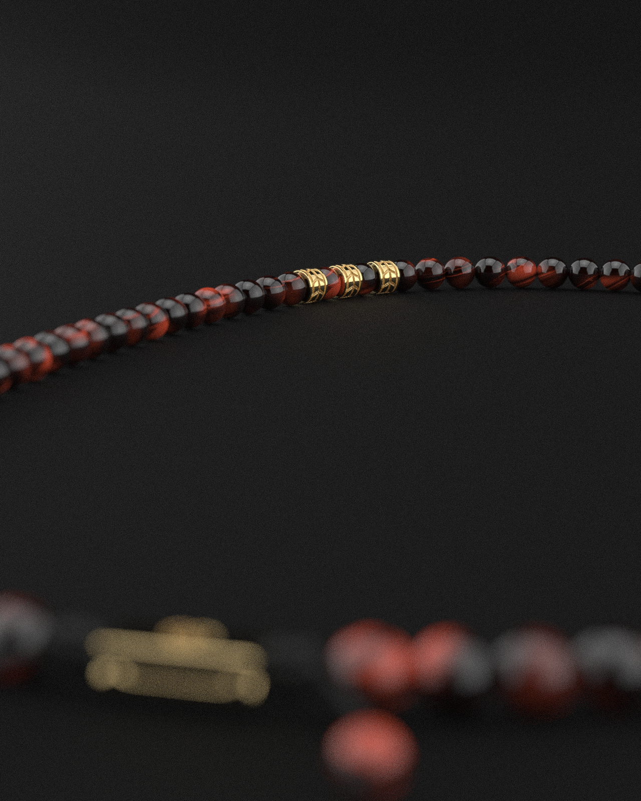 Red Tiger Eye Necklace 8mm | Royale