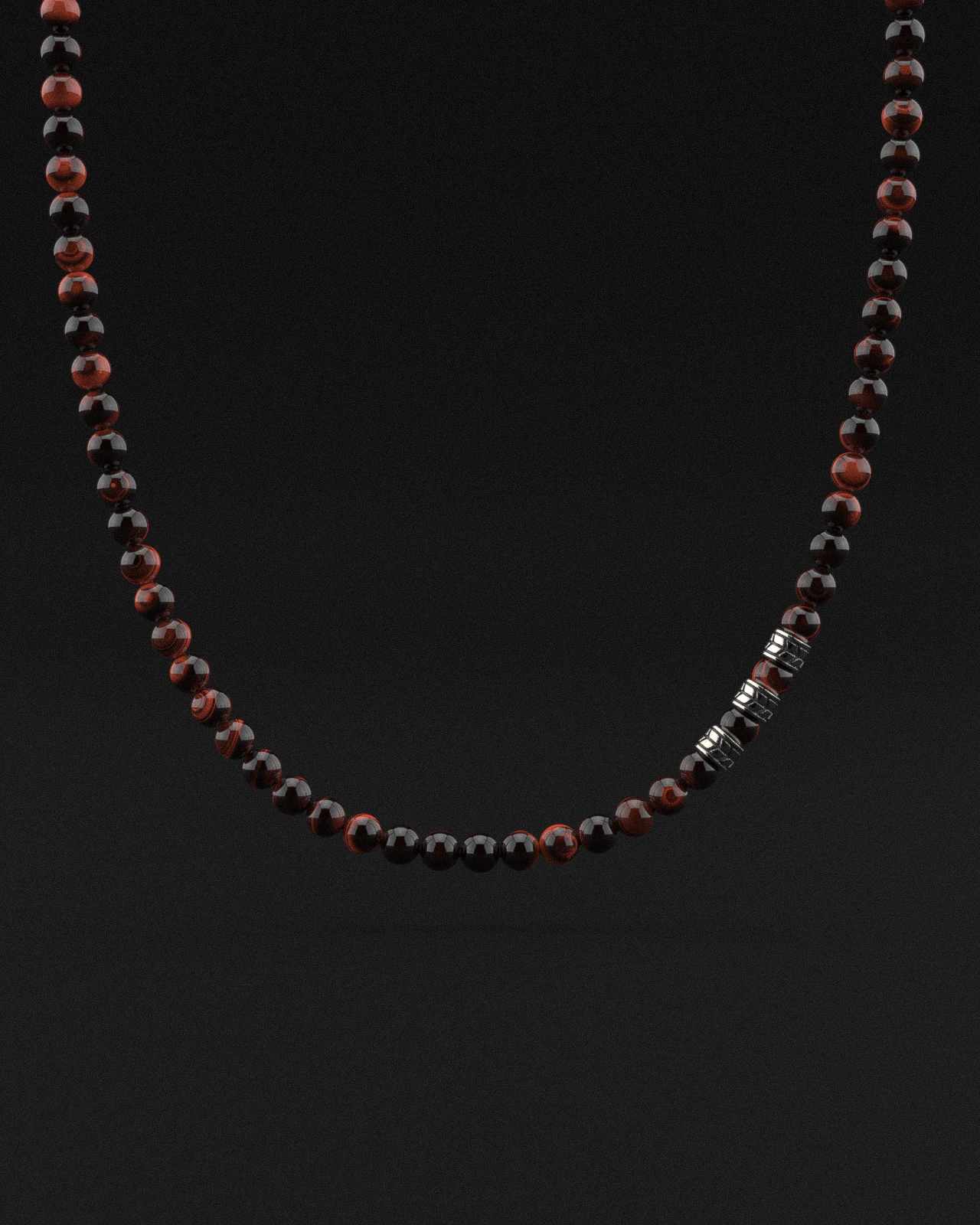 Red Tiger Eye Necklace 8mm | Royale