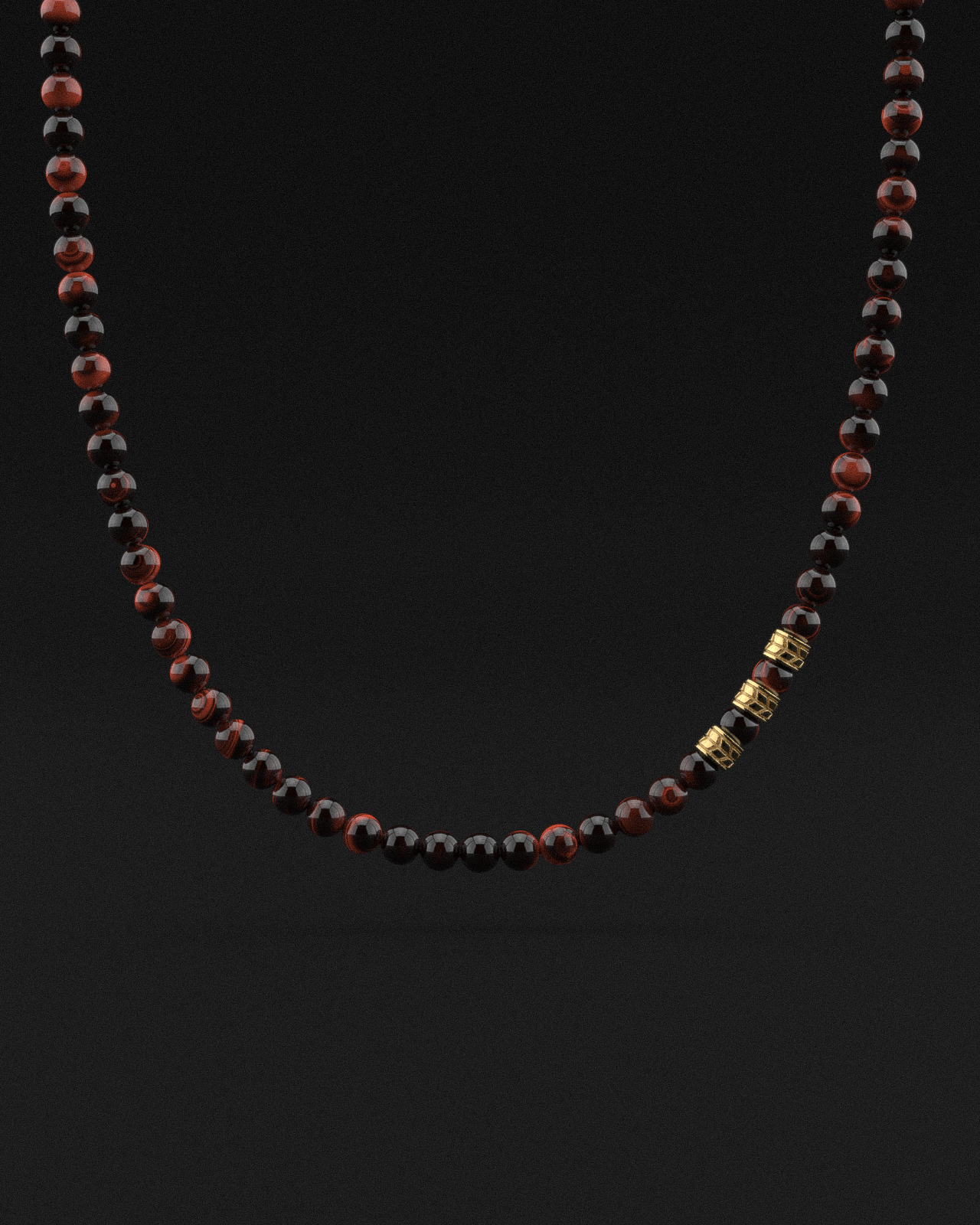 Red Tiger Eye Necklace 8mm | Royale