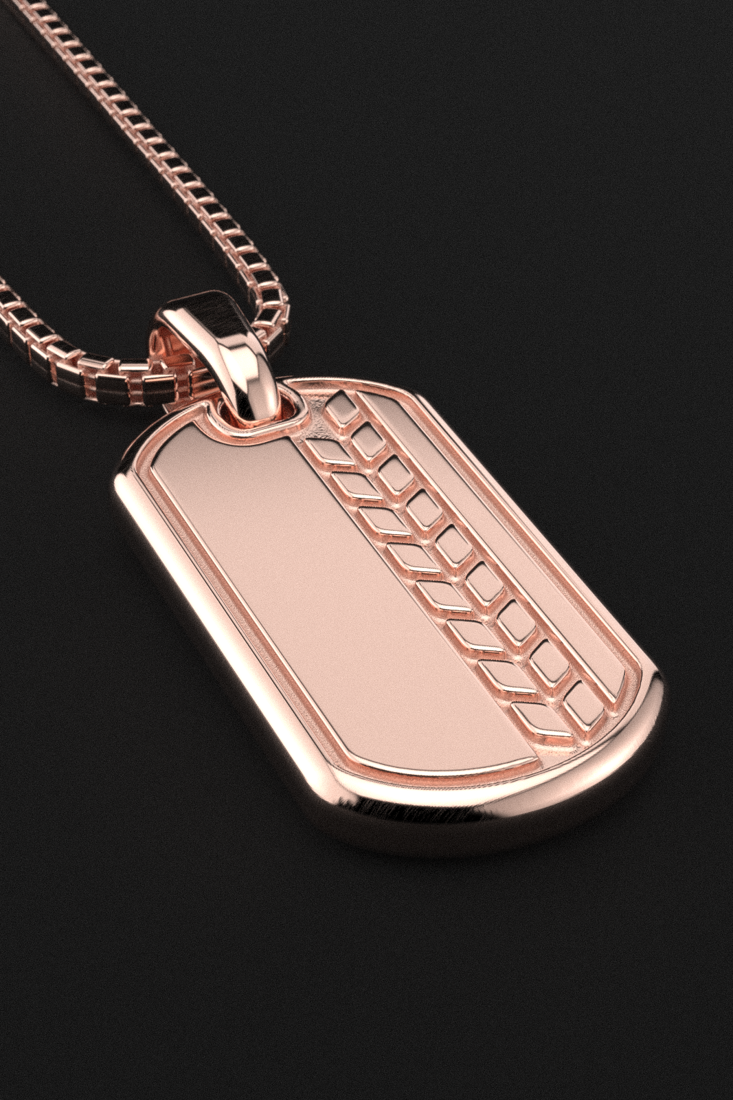 Royale Rose Solid Gold Pendant