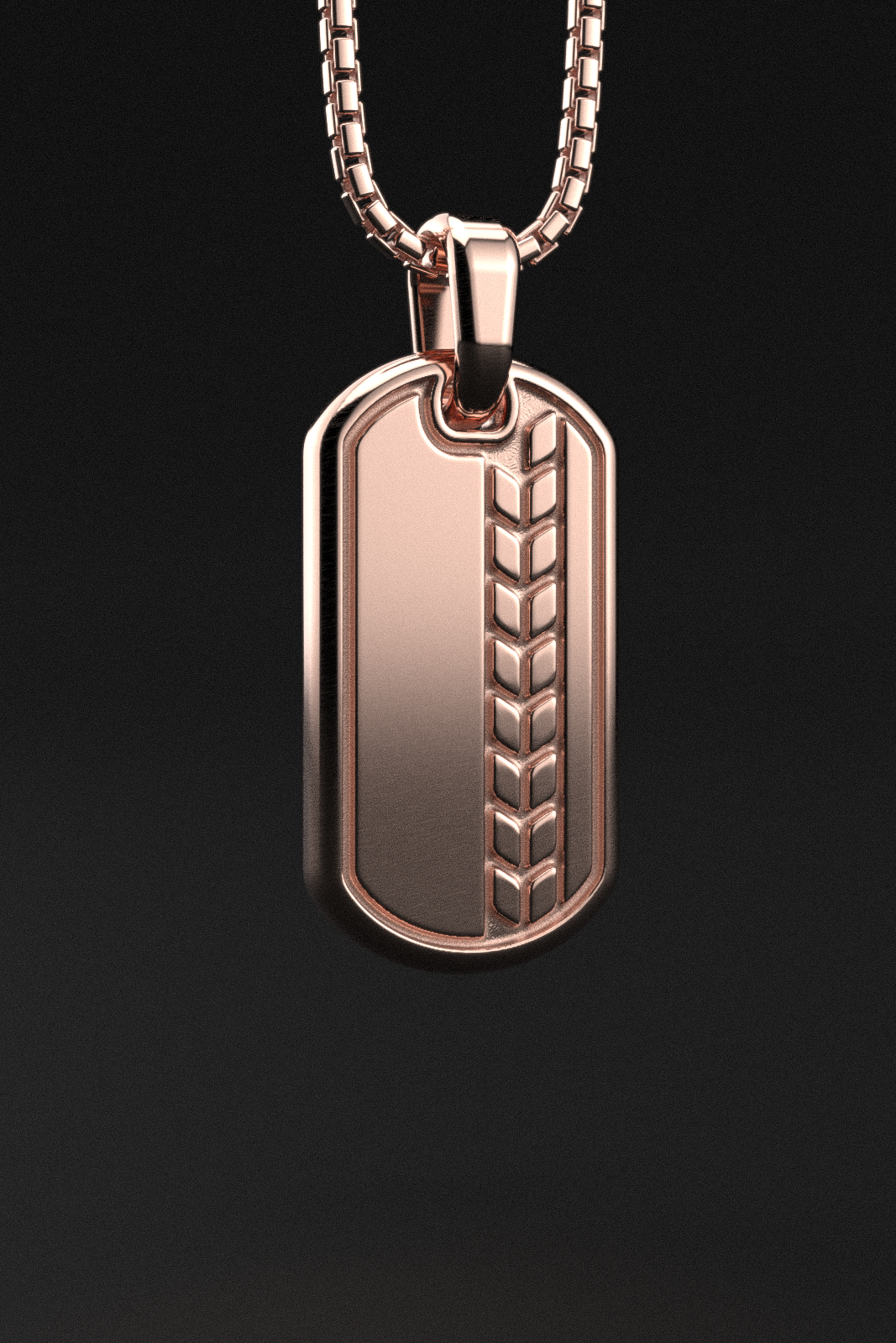 Royale Rose Solid Gold Pendant