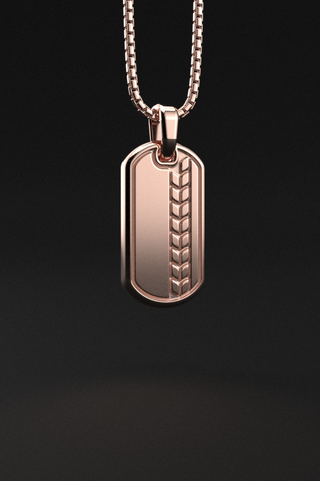 Royale Rose Solid Gold Pendant