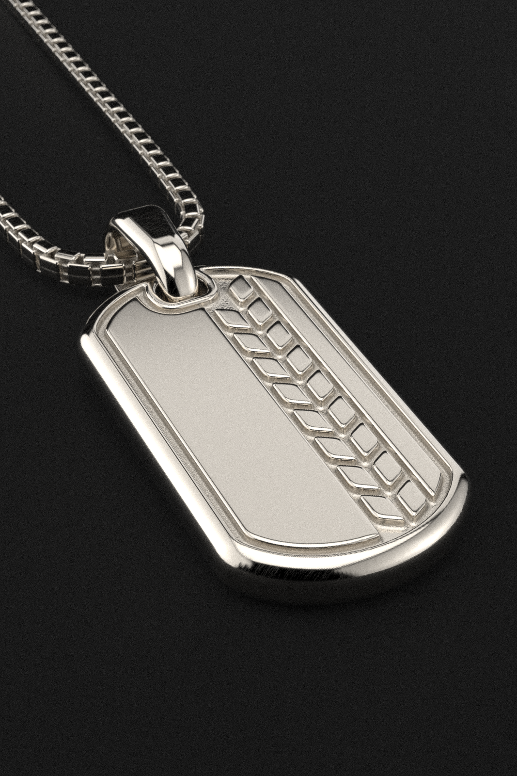 Royale White Solid Gold Pendant