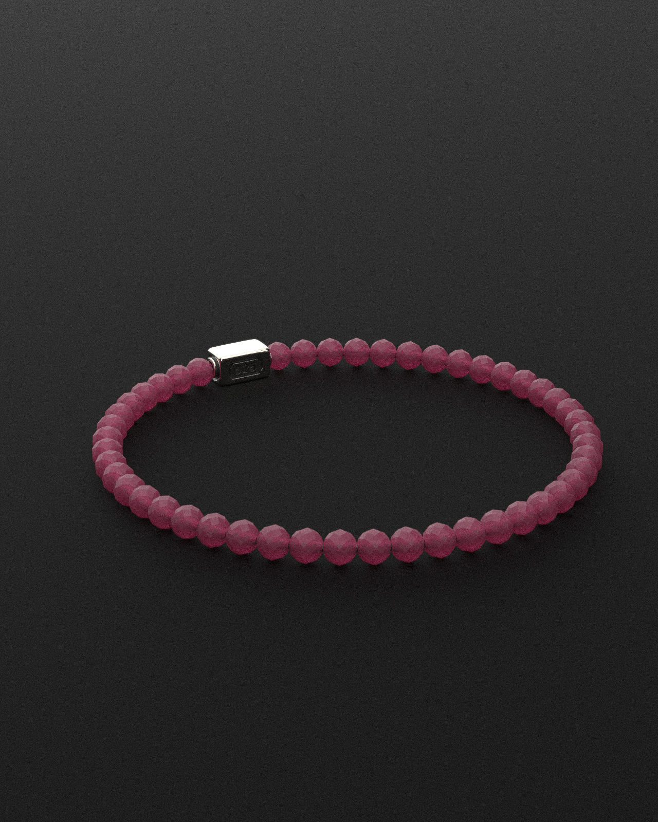 Ruby Matte Bracelet Faceted 4mm | Essential