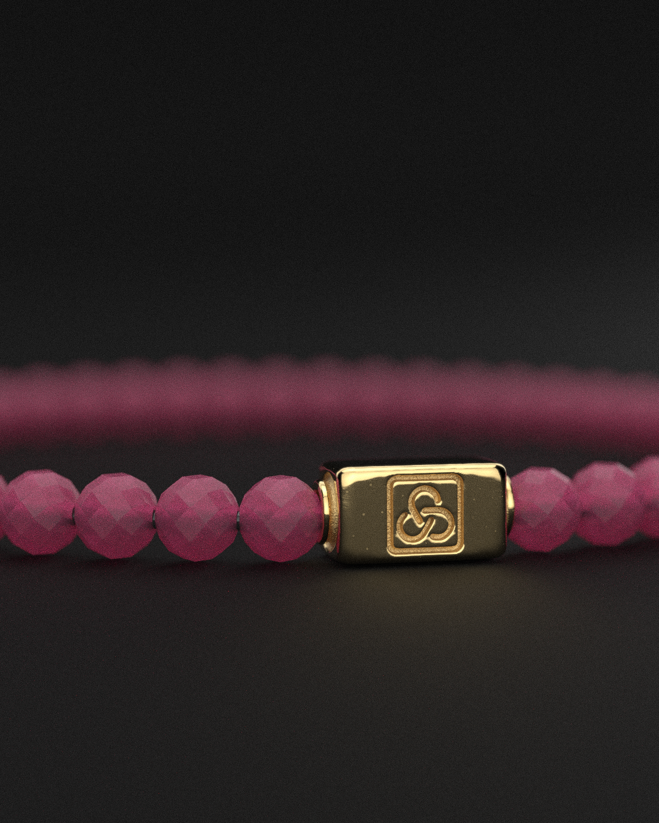 Ruby Matte Bracelet Faceted 4mm | Essential