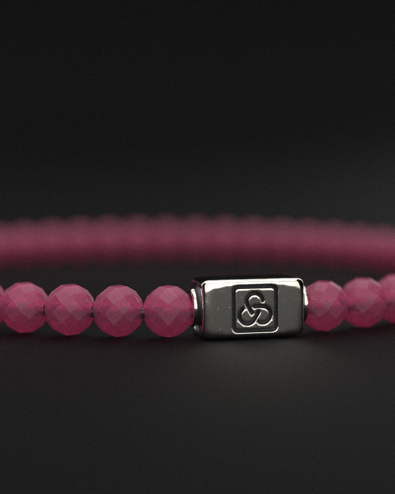 Ruby Matte Bracelet Faceted 4mm | Essential