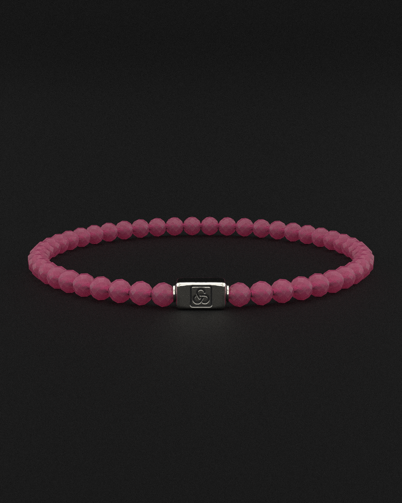 Ruby Matte Bracelet Faceted 4mm | Essential