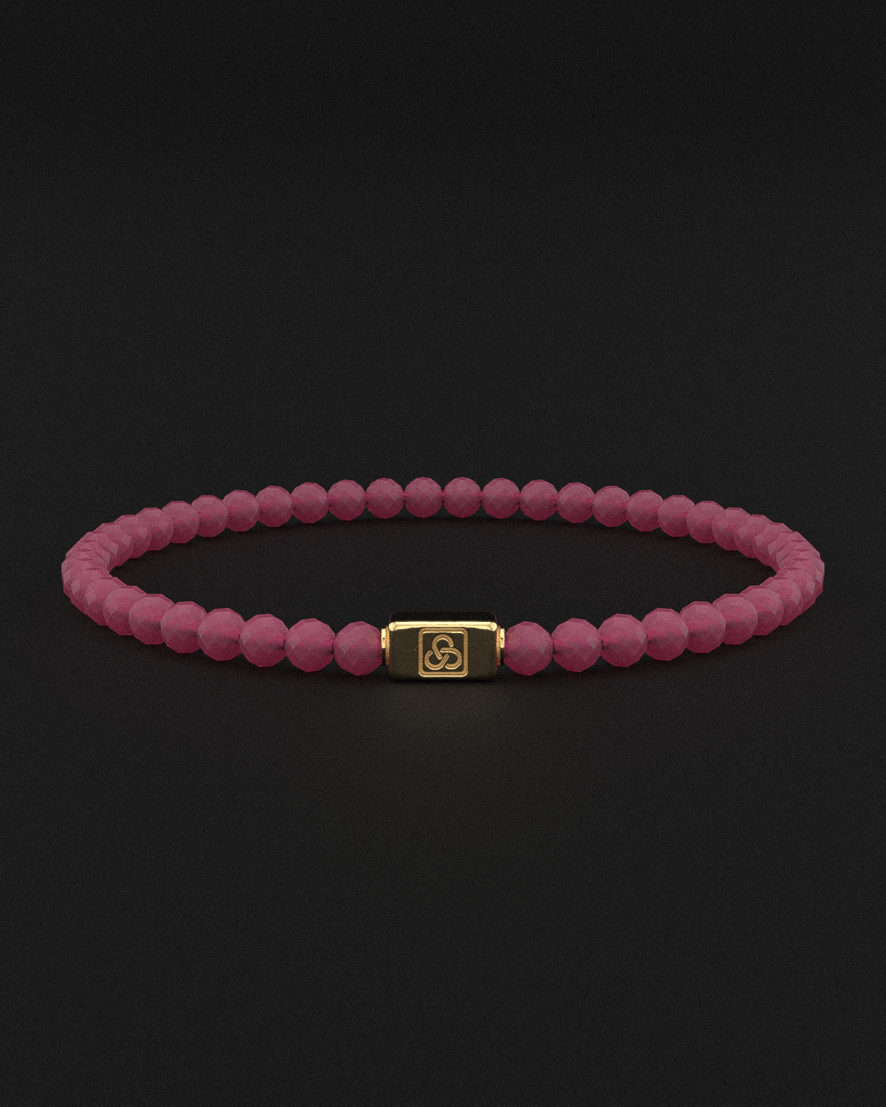 Ruby Matte Bracelet Faceted 4mm | Essential