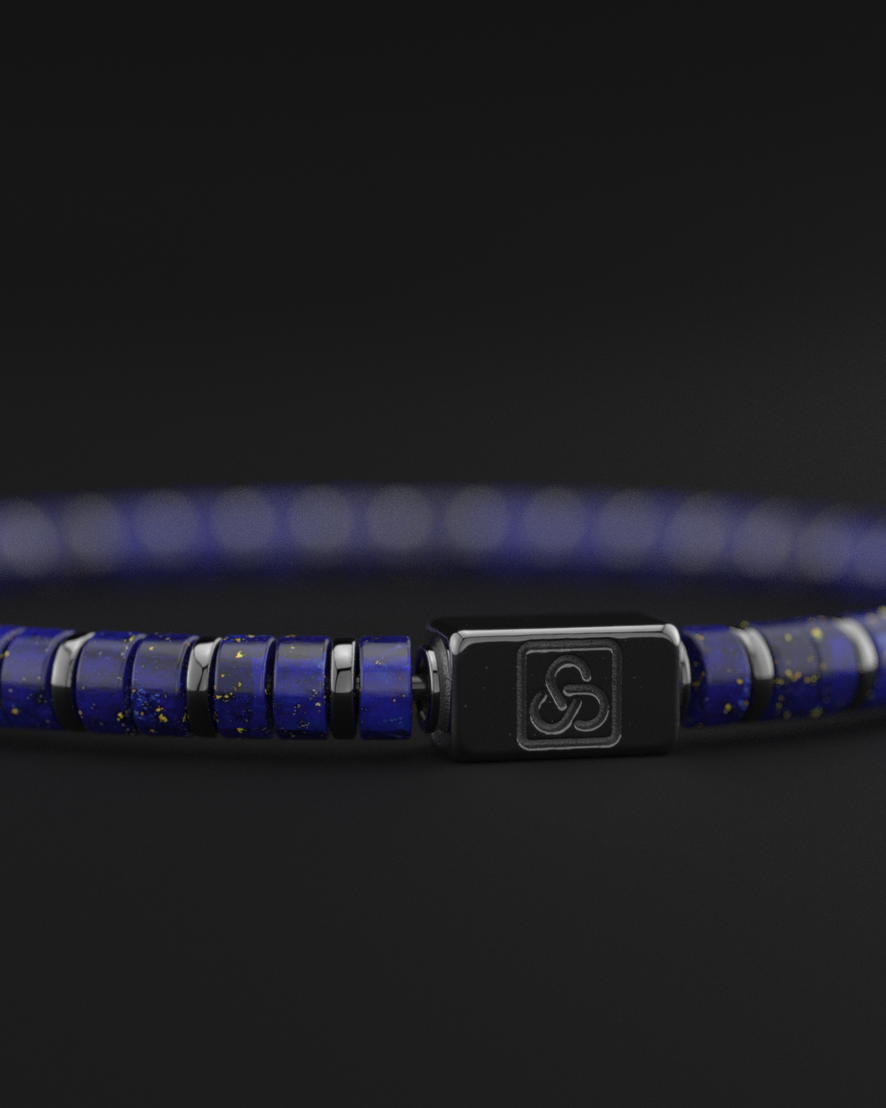 Lapis Lazuli Bracelet 4mm | Spacer #2