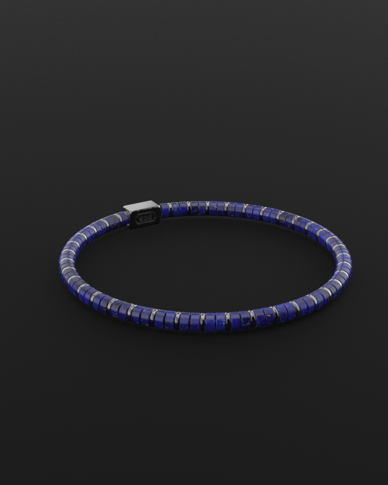 Lapis Lazuli Bracelet 4mm | Spacer #2