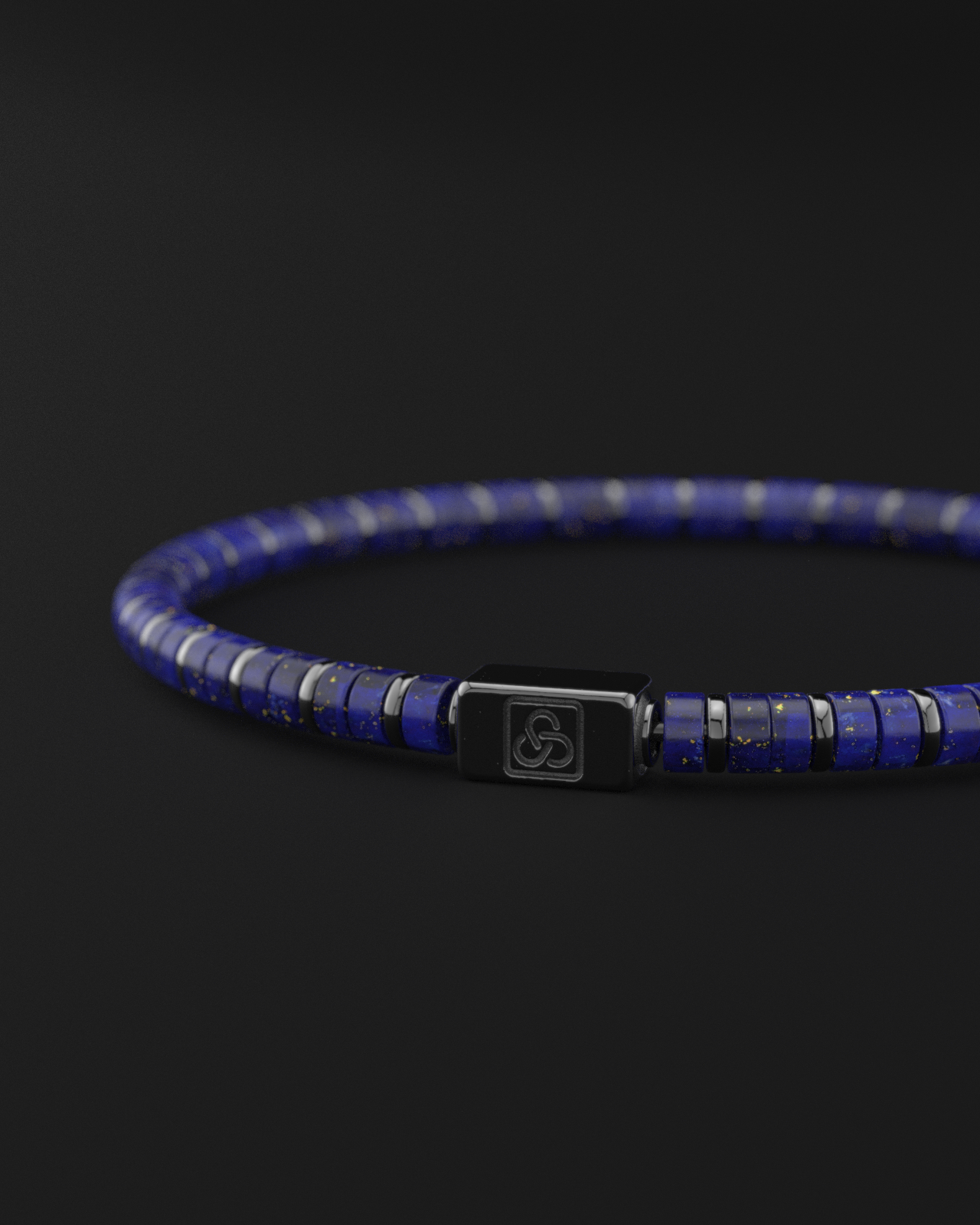 Lapis Lazuli Bracelet 4mm | Spacer #2