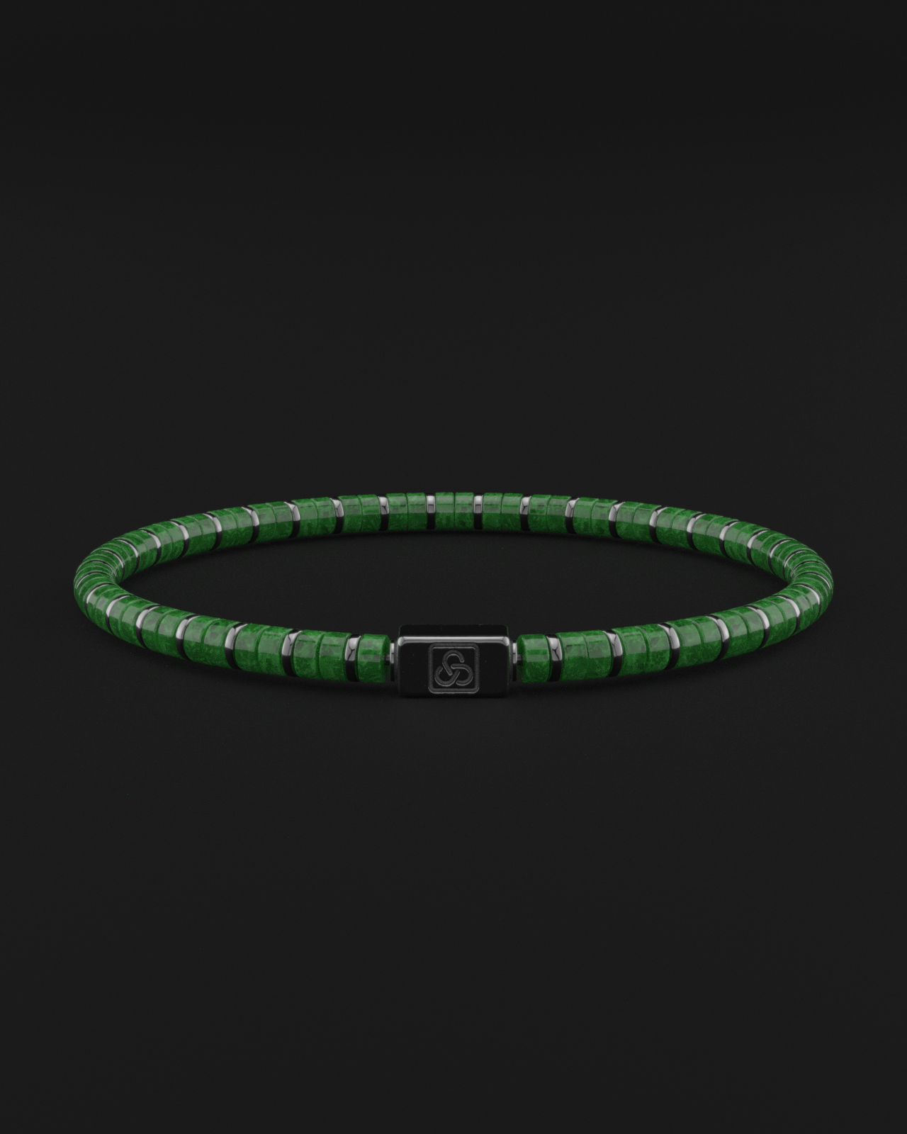 Emerald Jade Bracelet 4mm | Spacer #2