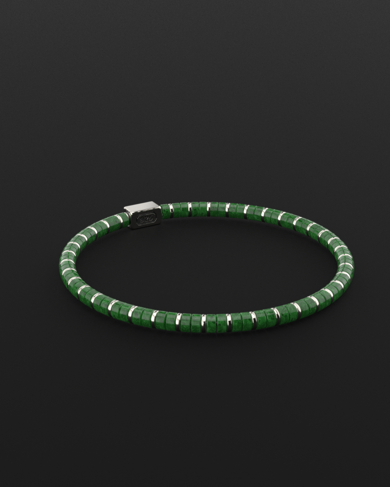 Emerald Jade Bracelet 4mm | Spacer #2