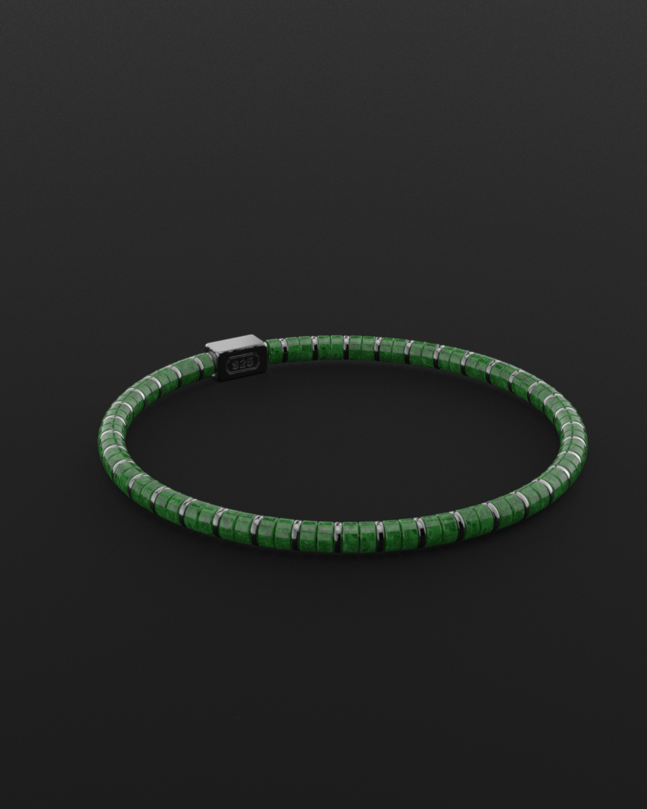 Emerald Jade Bracelet 4mm | Spacer #2