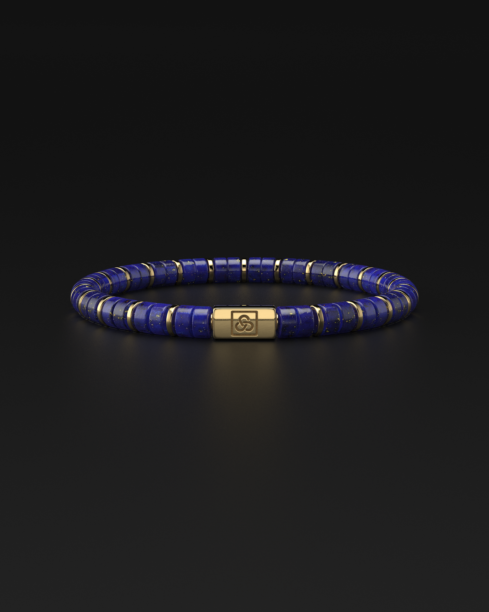 Lapis Lazuli Bracelet 6mm | Spacer #2