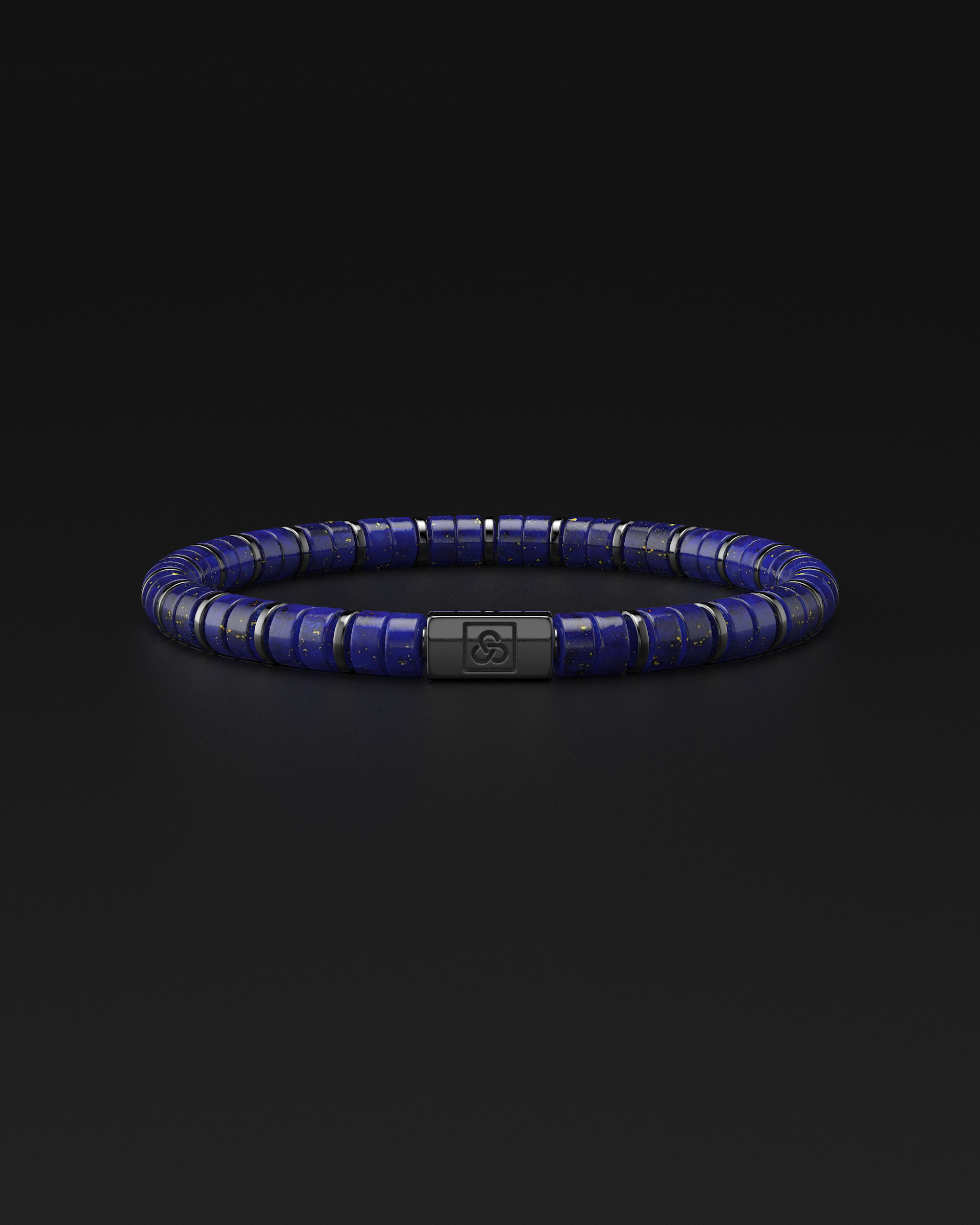 Bracciale in Lapis Lazuli 6mm | Distanziatore n. 2