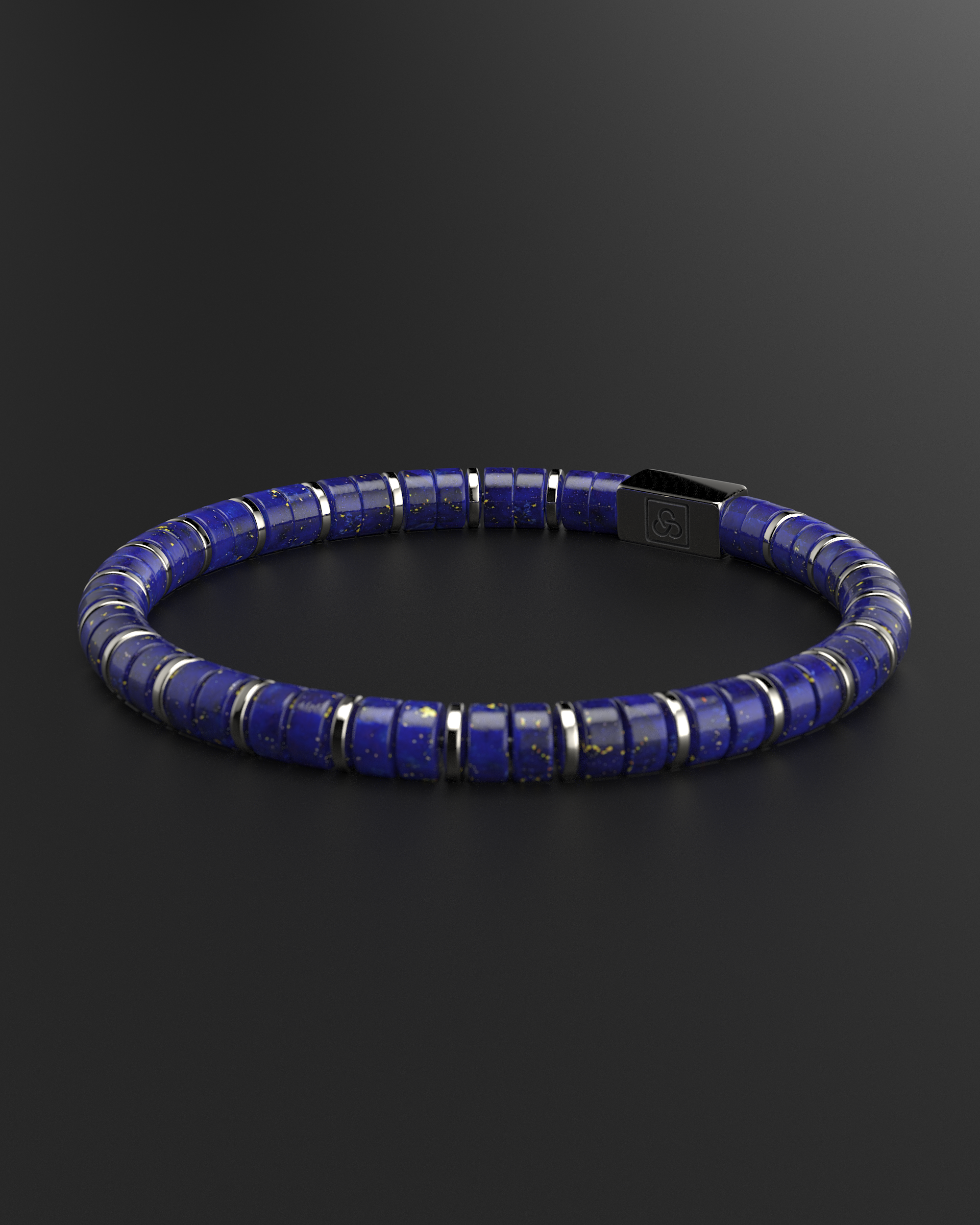 Bracciale in Lapis Lazuli 6mm | Distanziatore n. 2