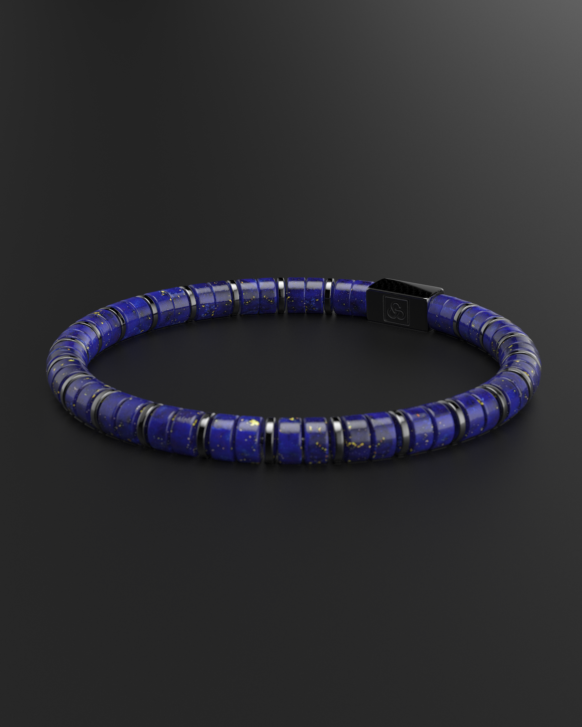 Bracciale in Lapis Lazuli 6mm | Distanziatore n. 2