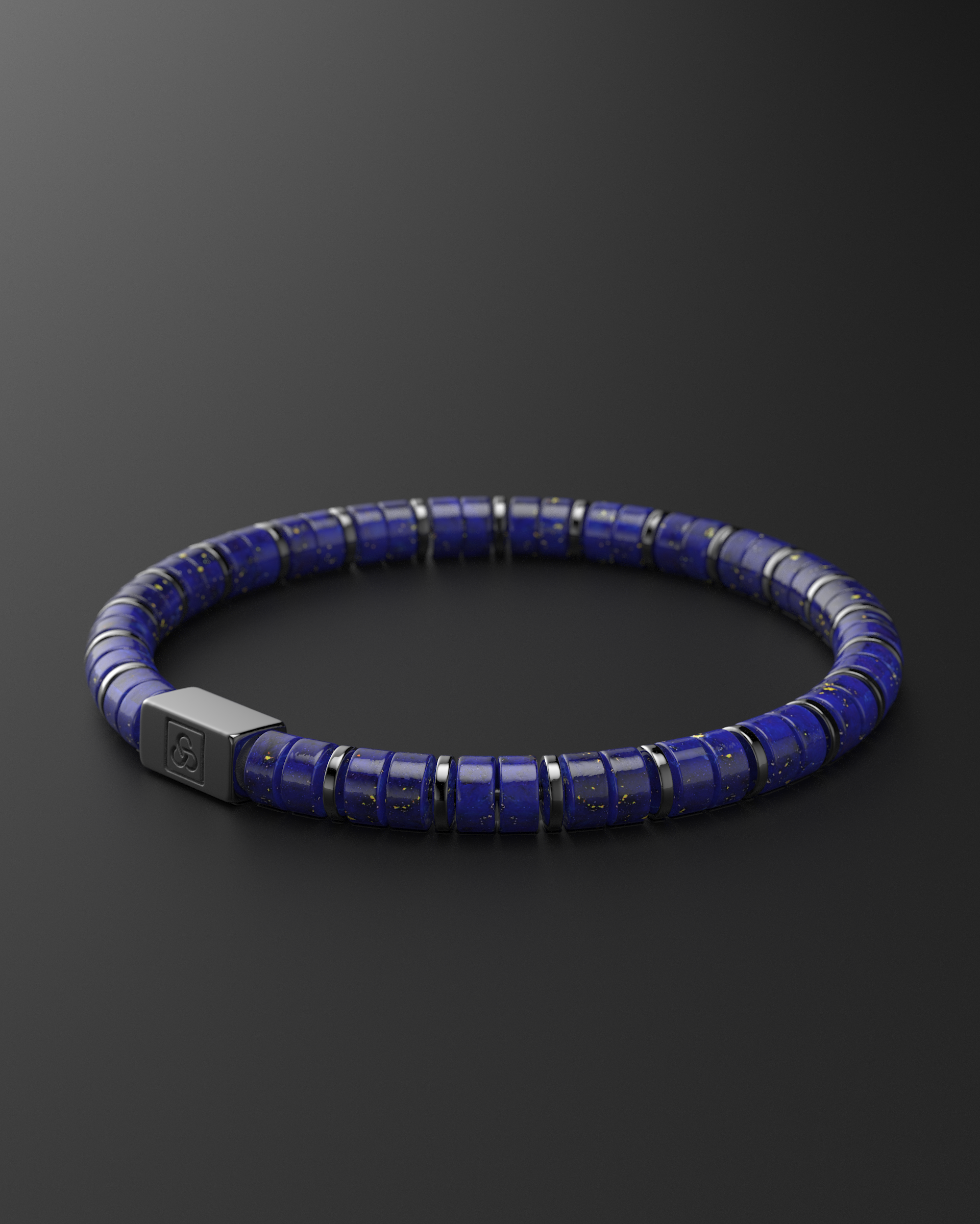 Bracciale in Lapis Lazuli 6mm | Distanziatore n. 2