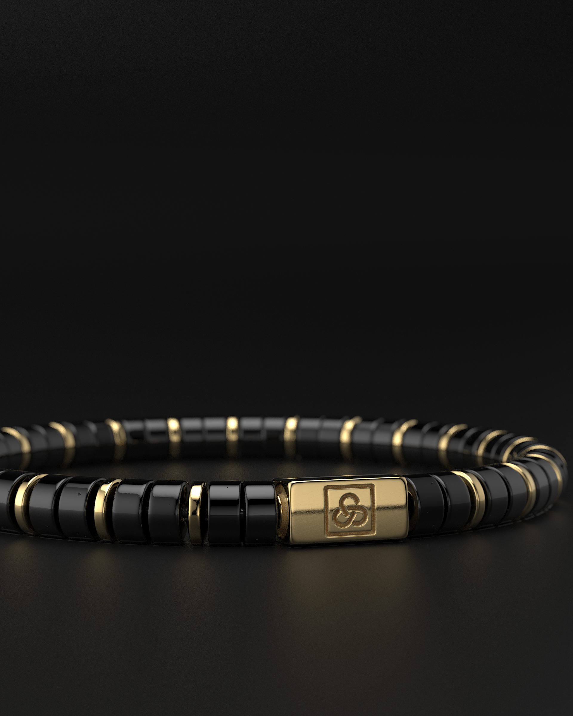 Bracelet Onyx 6 mm | Entretoise #2