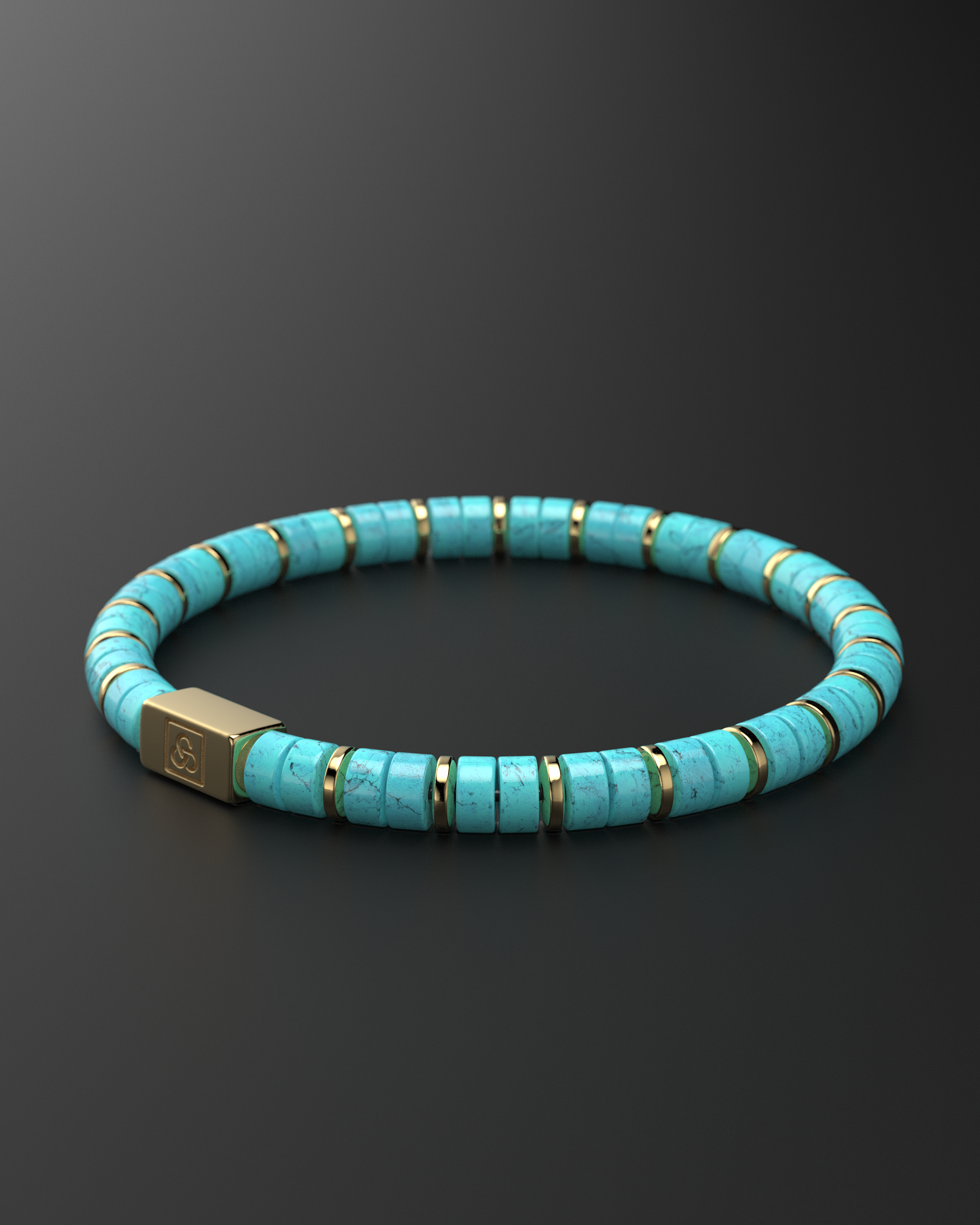 Turquoise Bracelet 6mm | Spacer #2