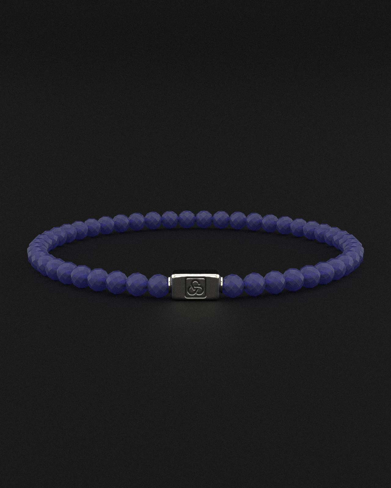 Saphire Matte Bracelet Faceted 4mm | Essential