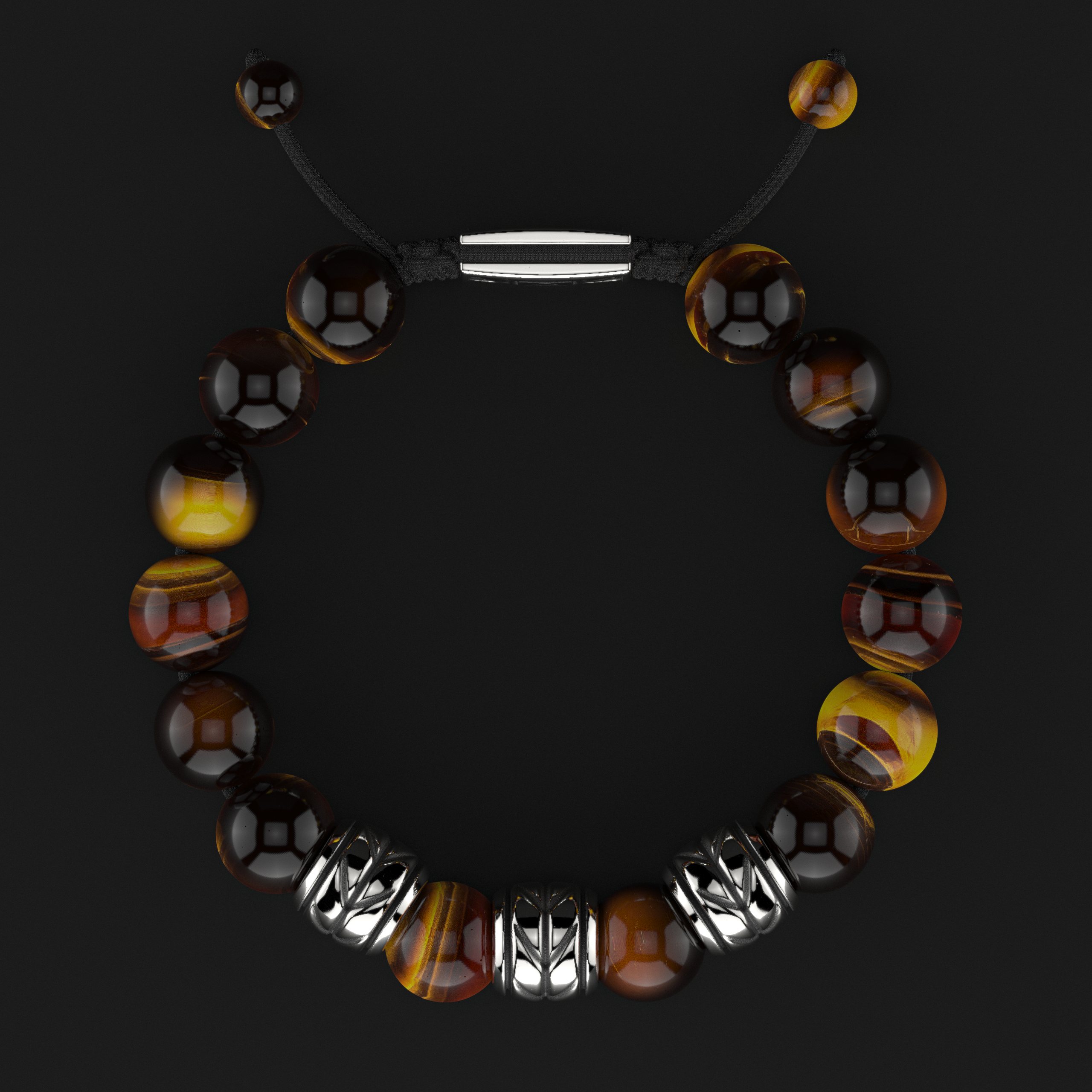 Tiger Eye Bracelet 12mm | Woven