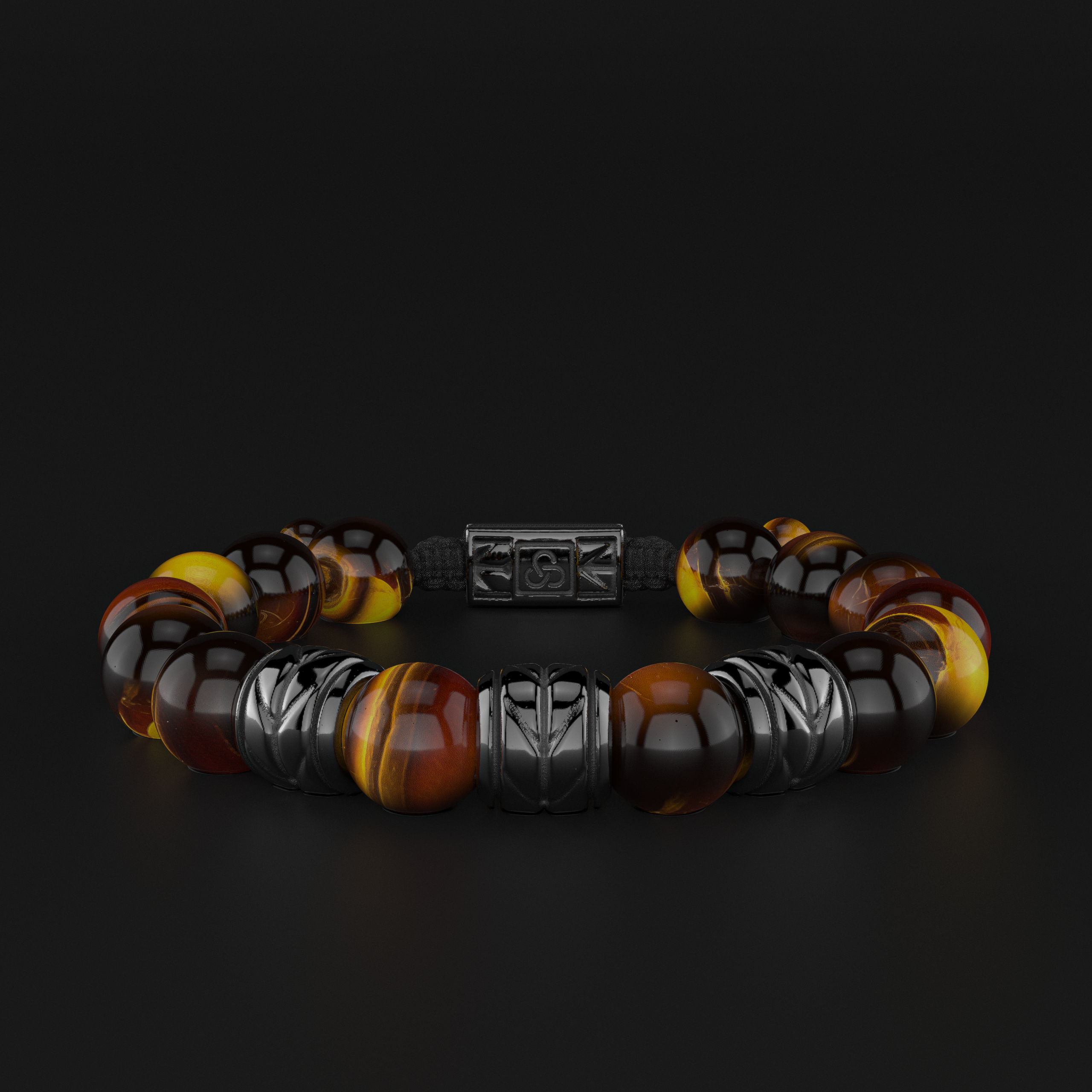 Tiger Eye Bracelet 12mm | Woven