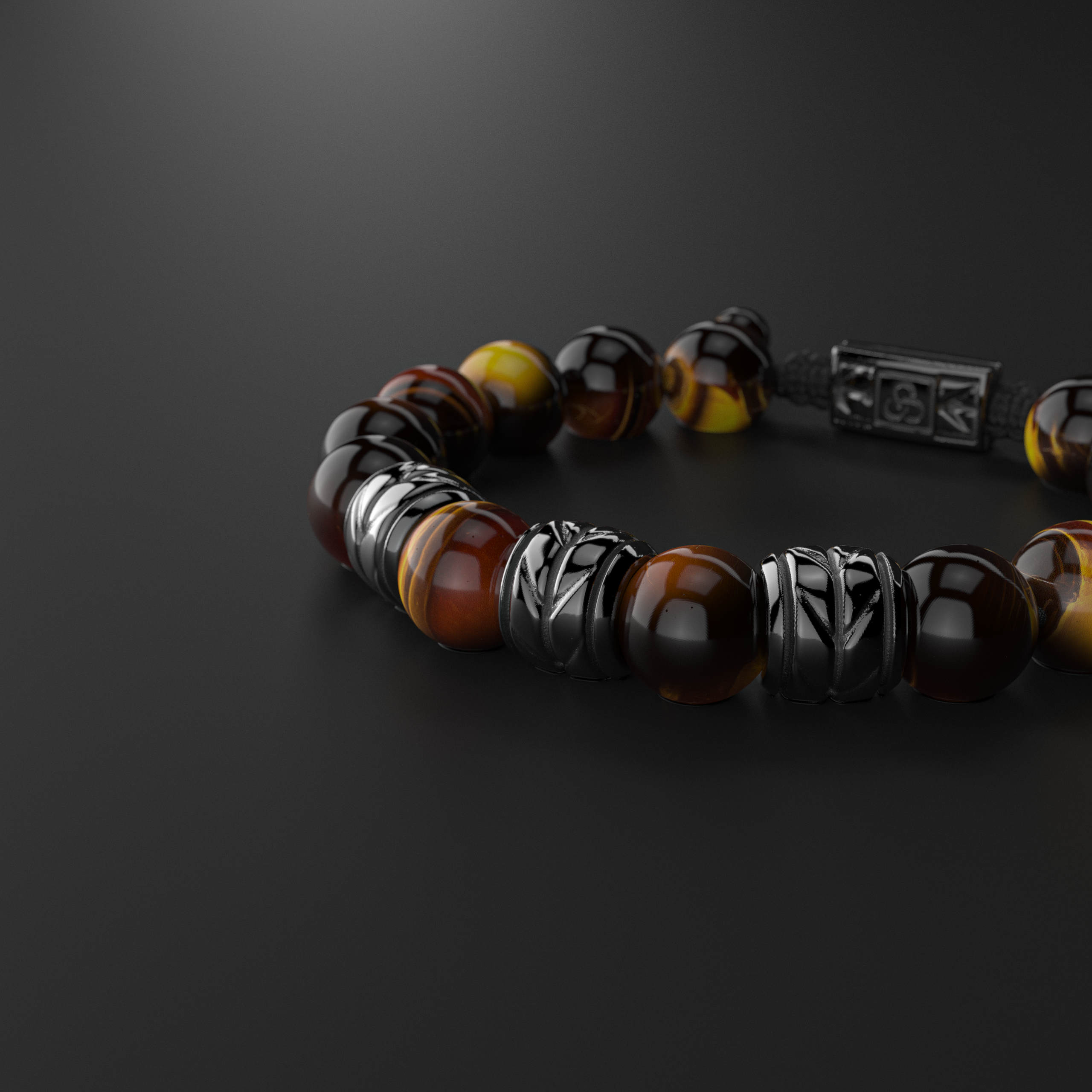 Tiger Eye Bracelet 12mm | Woven