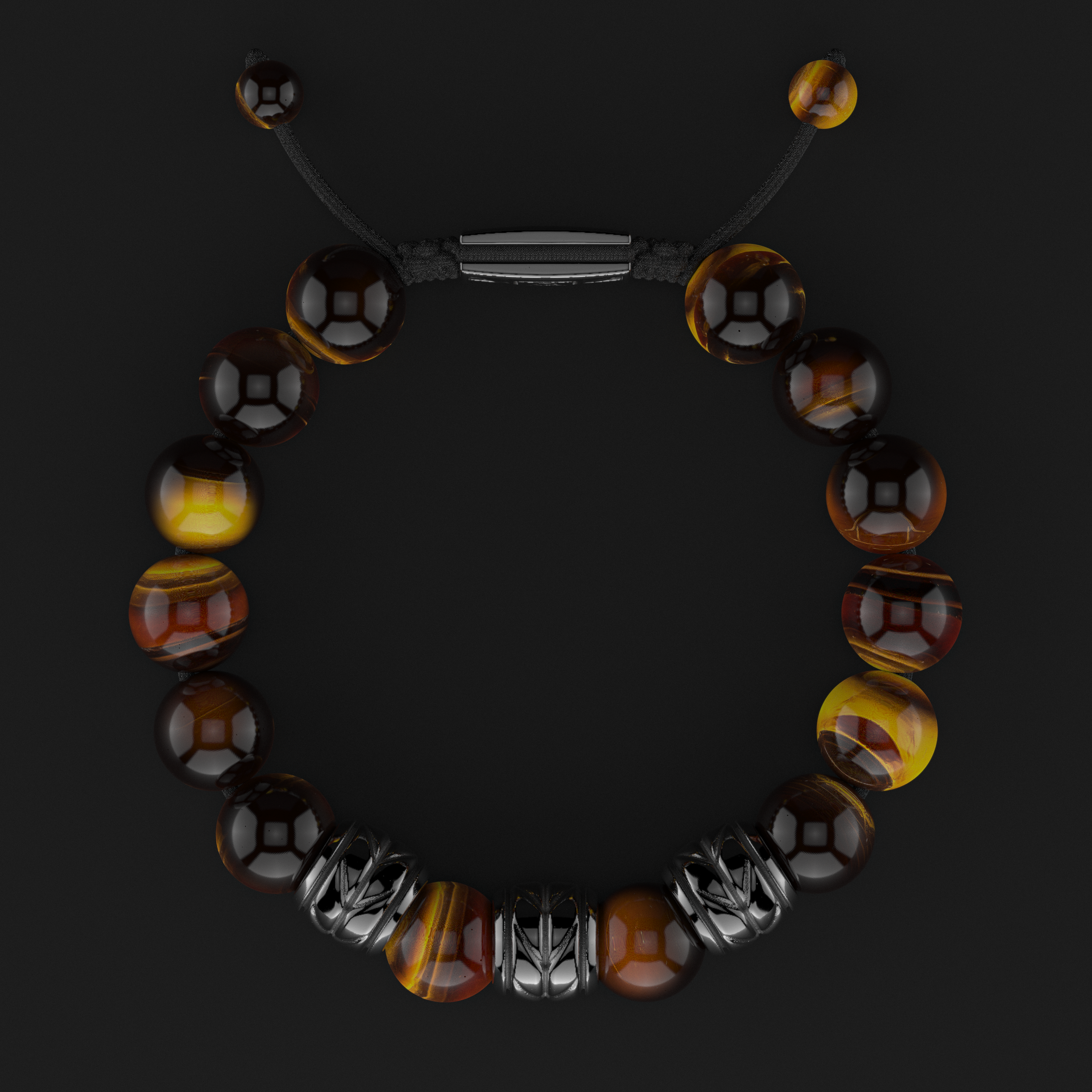 Tiger Eye Bracelet 12mm | Woven