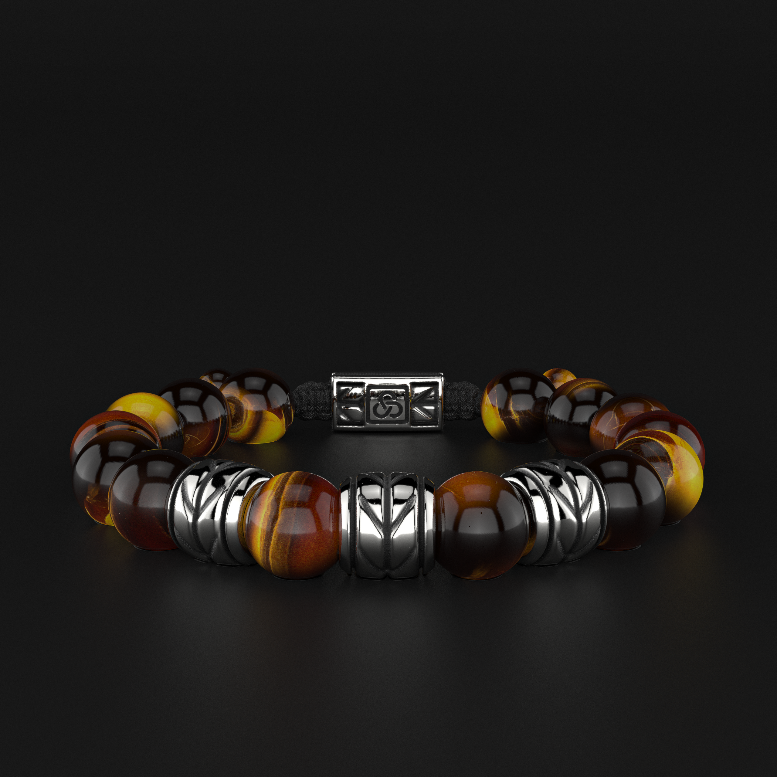 Tiger Eye Bracelet 12mm | Woven