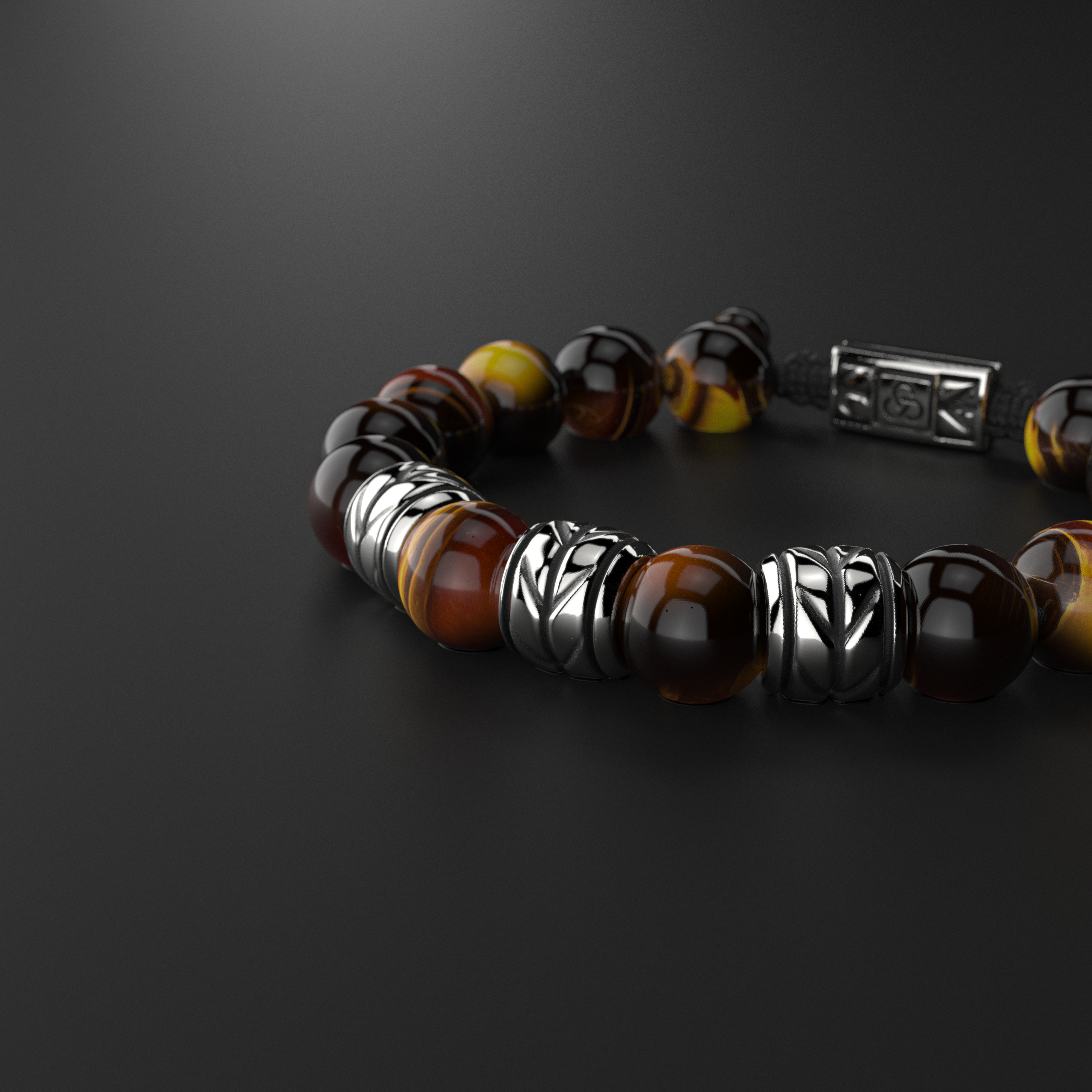 Tiger Eye Bracelet 12mm | Woven