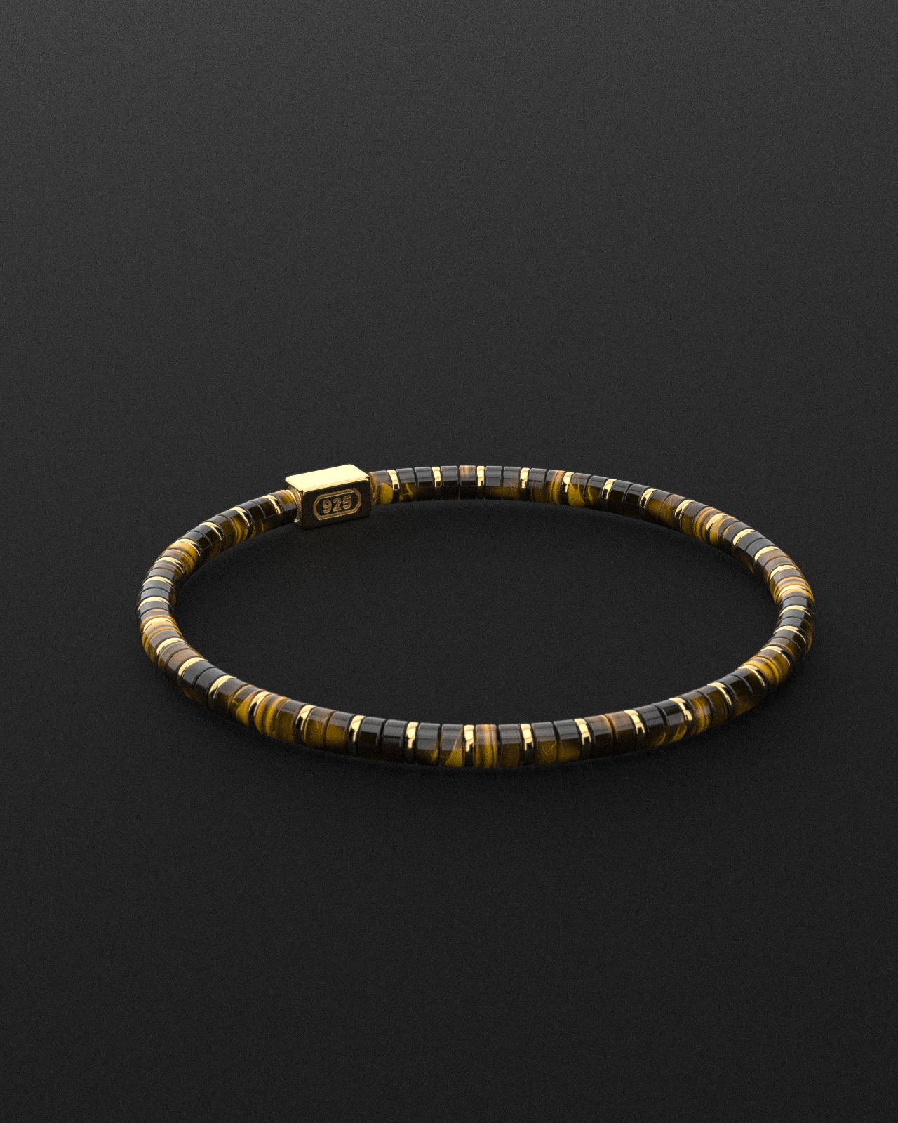 Tiger Eye Bracelet 4mm | Spacer #2