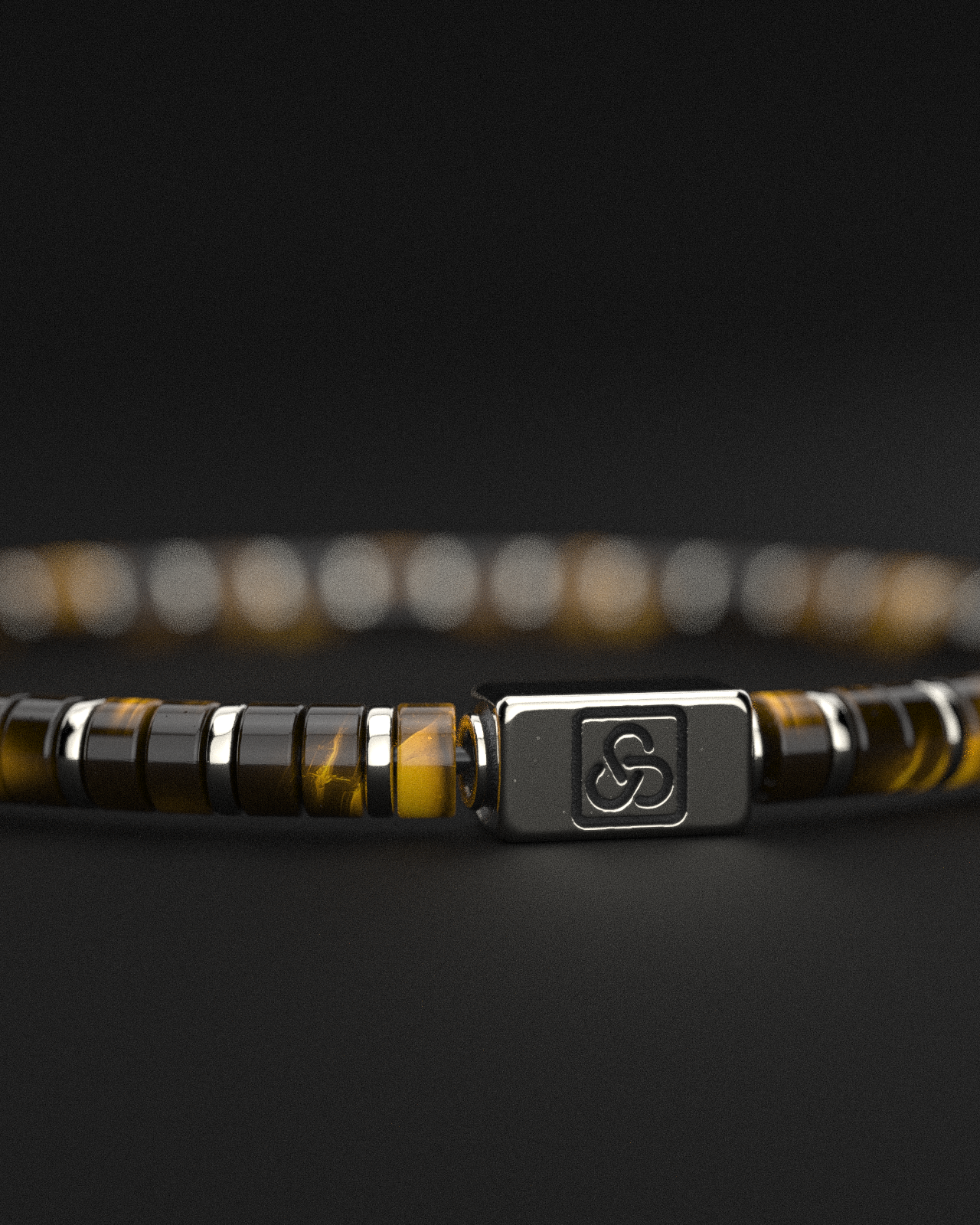 Tiger Eye Bracelet 4mm | Spacer #2