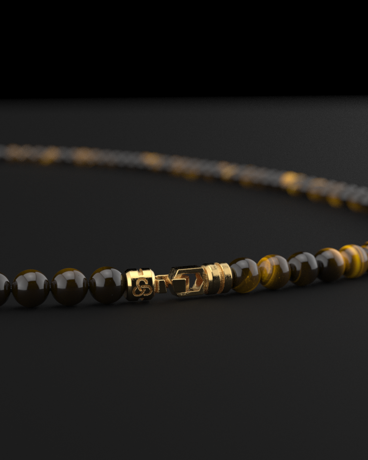 Tiger Eye Necklace 6mm | Vertex