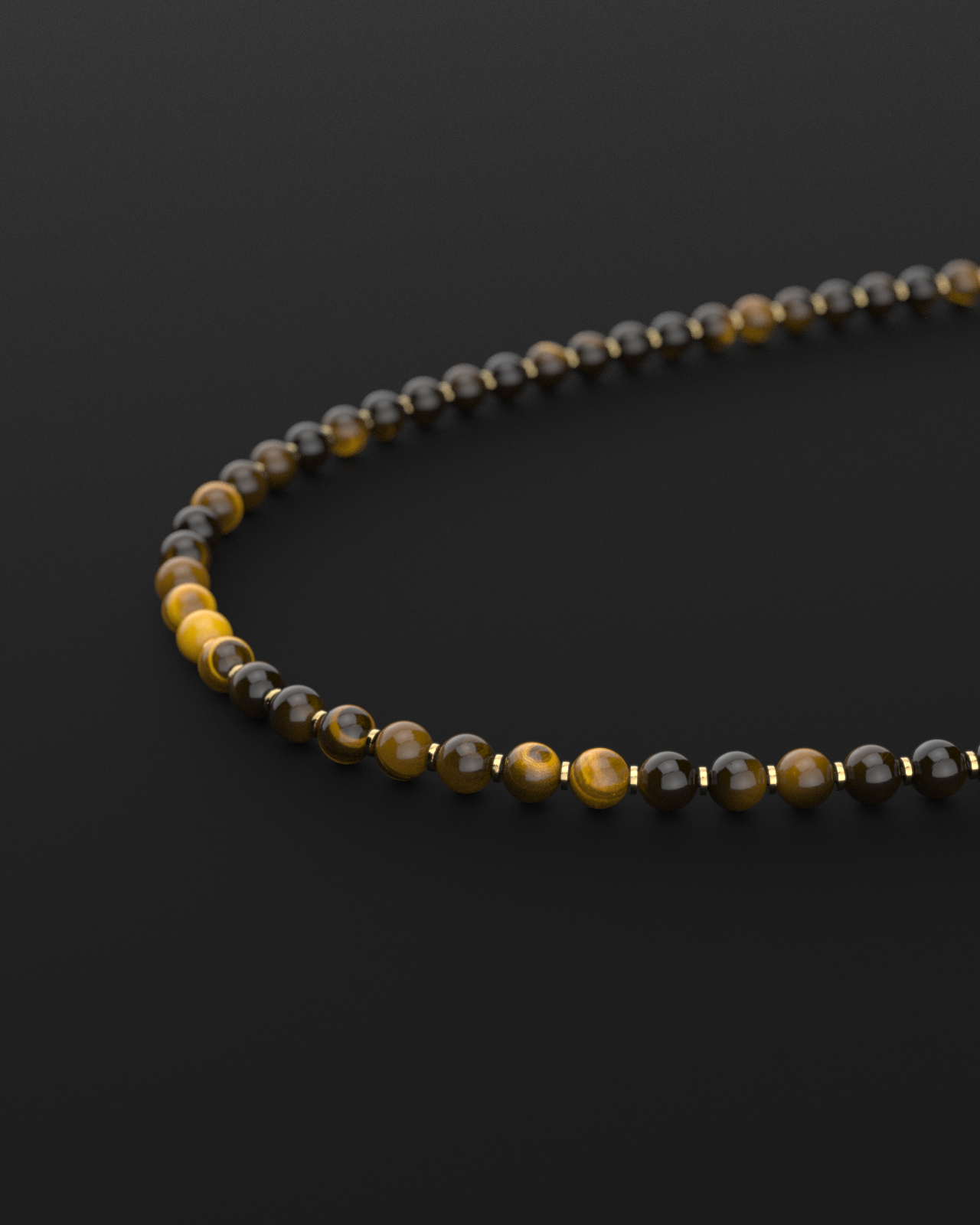 Tiger Eye Necklace 8mm | Prayer